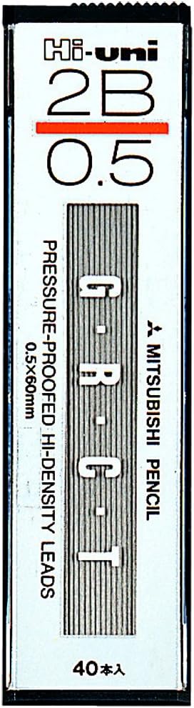 Mitsubishi Pencil HAIUNI 0.5 2B 10 PCS HU053002B Mechanical Pencil Leads
