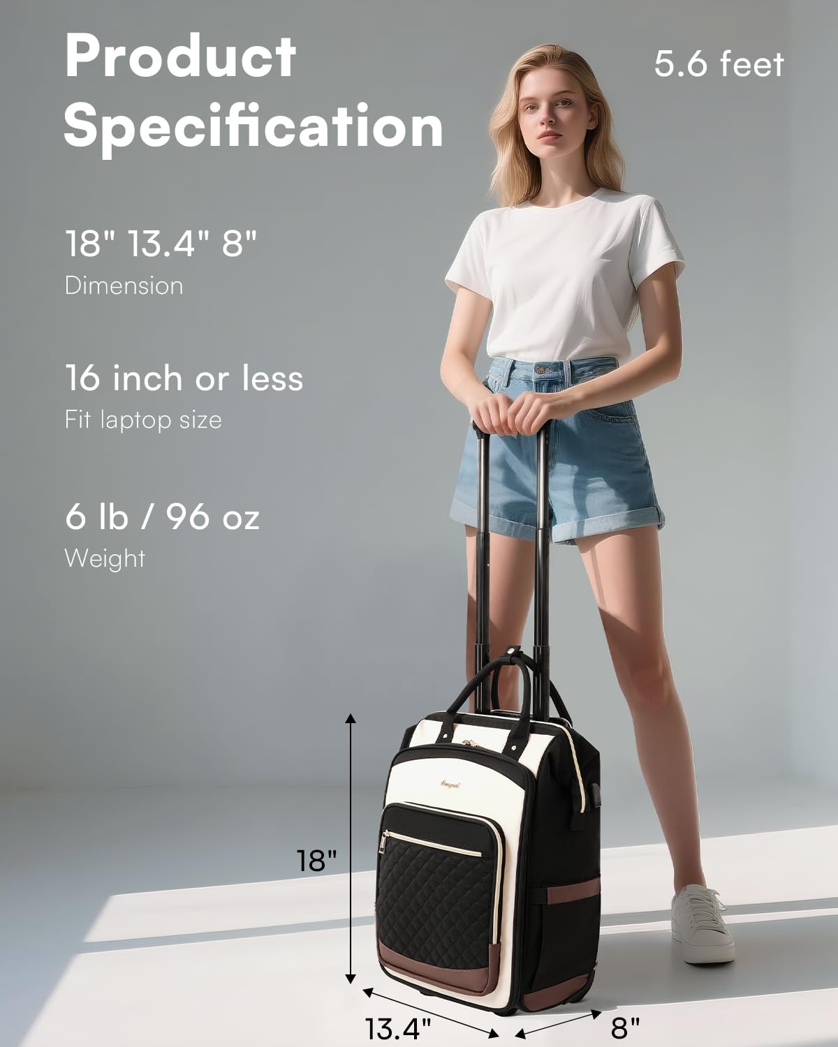 Mochila de rodinhas feminina, mochila de viagem de 40 cm com rodas, mochila vertical para laptop, bagagem de mão sob o assento para trabalho de negócios, bolsa elegante para… em promoção! Veja a oferta e mais achadinhos de Bolsas 6 Hoje é o melhor dia para comprar Mochila de rodinhas feminina, mochila de viagem de 40 cm com rodas, mochila vertical para laptop, bagagem de mão sob o assento para trabalho de negócios, bolsa elegante para… com aquele preço maroto! Promoção! Aproveite a oferta! 6