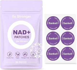 NAD+ Lifestyle Patches for Men & Women,Daily Body Wellness Stickers (30 Ct) | Plant-Based Formula, Vegan Ggentle Topical Stickers Support Patch Daily Wearable Wellness Patches