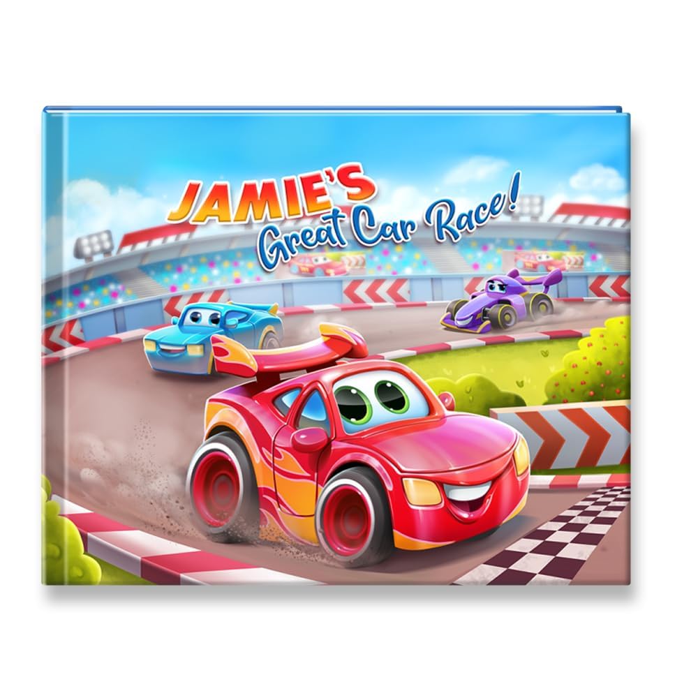 Personalized Race Car Story Book - Custom Gift idea for Boys - Car Personalized Story Book