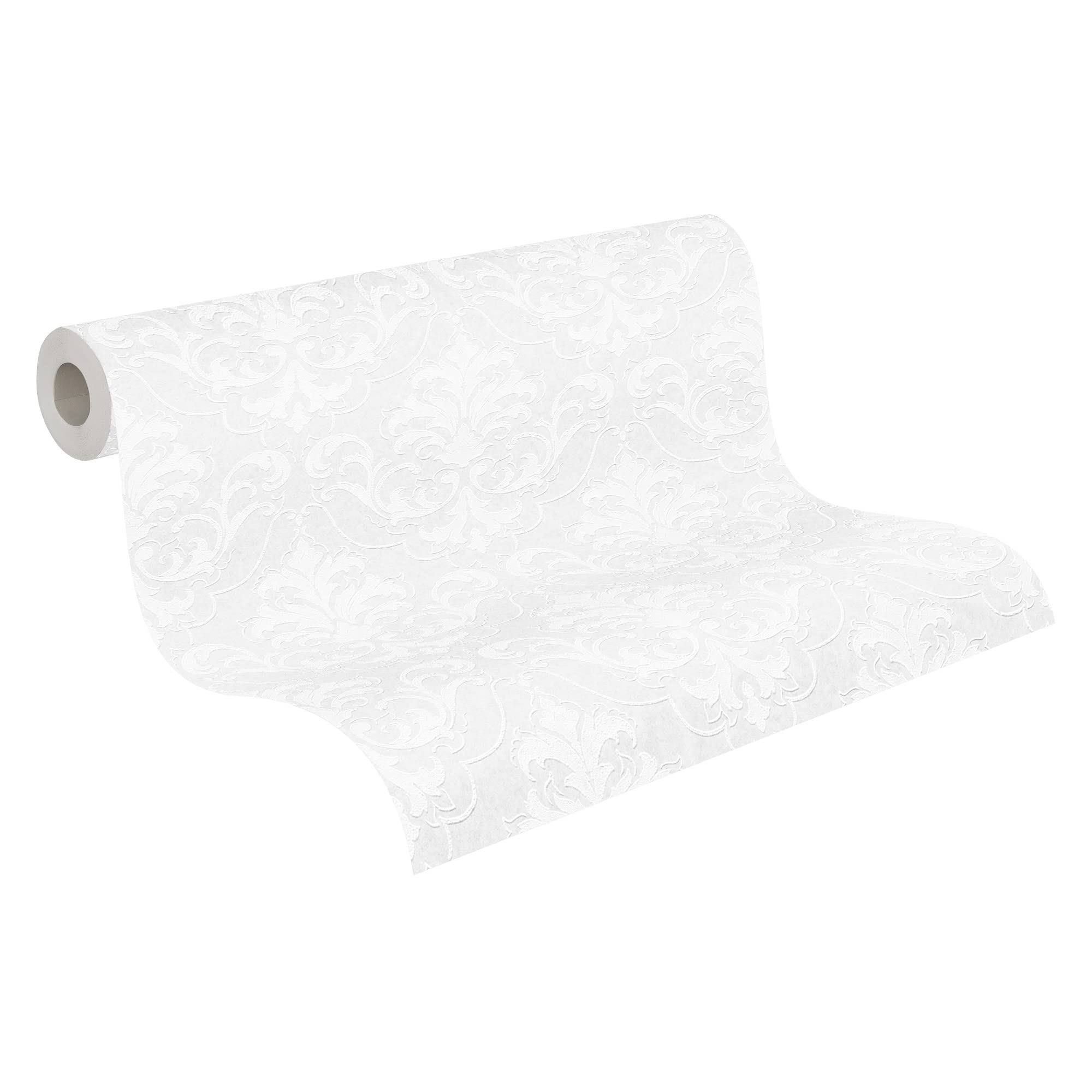 A.S. Création Carta da parati, verniciabile bianco, 25,00 m x 1,06 m