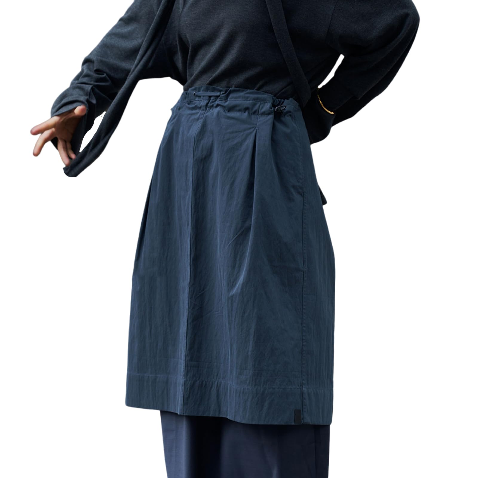 Delantal Camarero Largo, Medio Delantal De Cintura con Bolsillos, Mandil De Cocina De Trabajo para Hombre Y MujerBlue,One Size