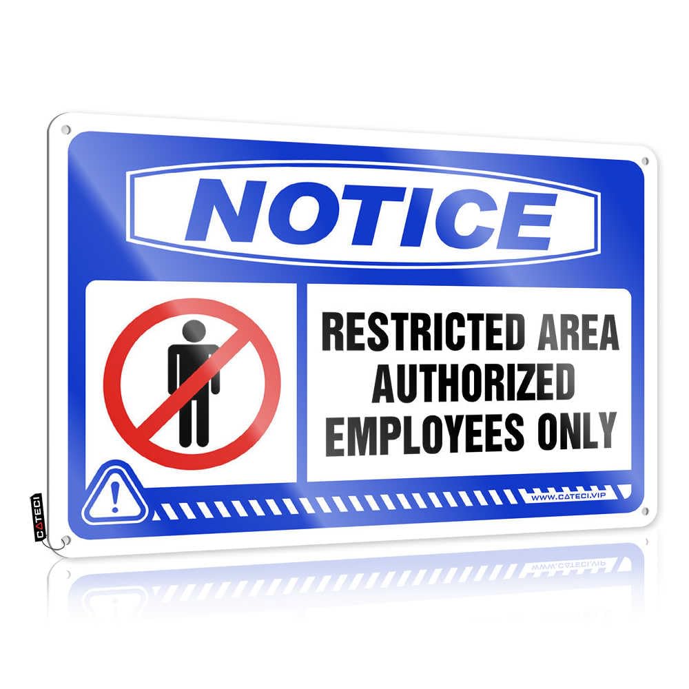 Fzfn Colour Notice Restricted Area Authorized Employees Only Room Decore Room Hanging | Grunge Funny Wall Art Essentials Vintage Metal Wall Decor(30X40cm)