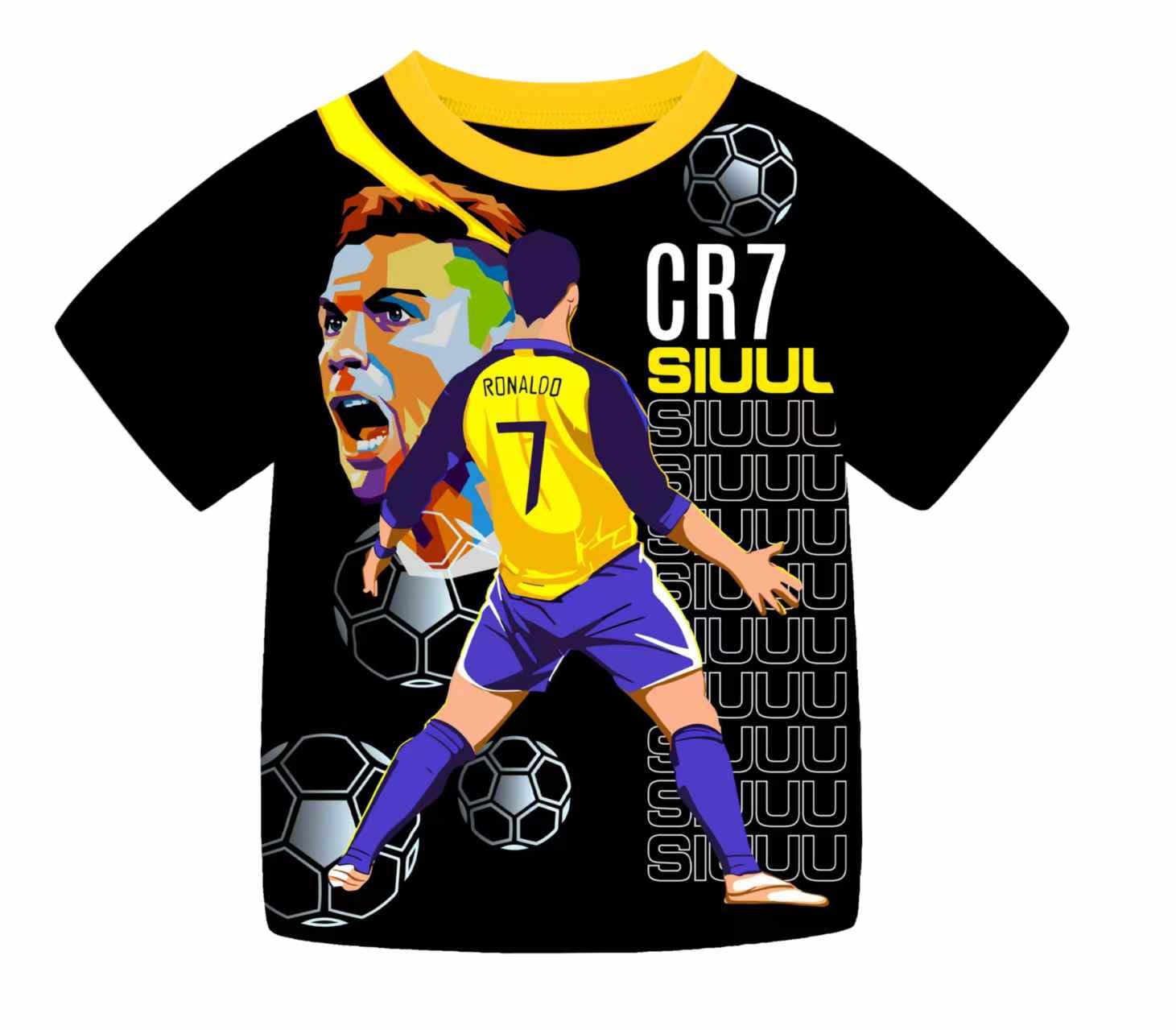 Pigiama da ragazzo Ronaldo No.7 fan in cotone Homewear Pajama Set a maniche lunghe casual da calcio pigiameria Pjs Set