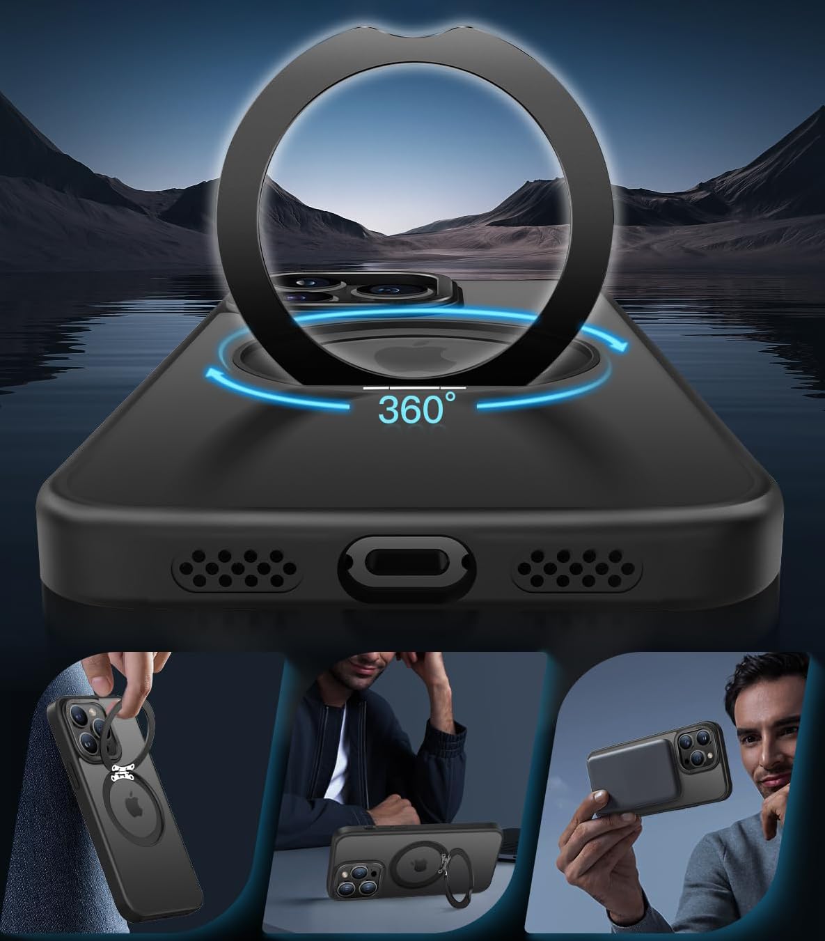 Amazon.co.jp: iPhone 12 Mini 用 ケース 【360°回転可能な Magsafe