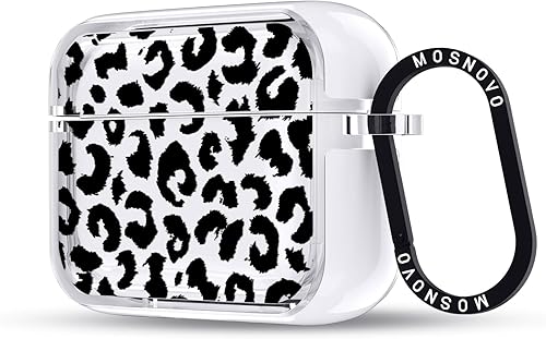 Miniatura 346 de MOSNOVO Funda protectora transparente para AirPods Pro 3, con anillo de metal duro de lujo de doble capa a prueba de golpes, diseñado para AirPods