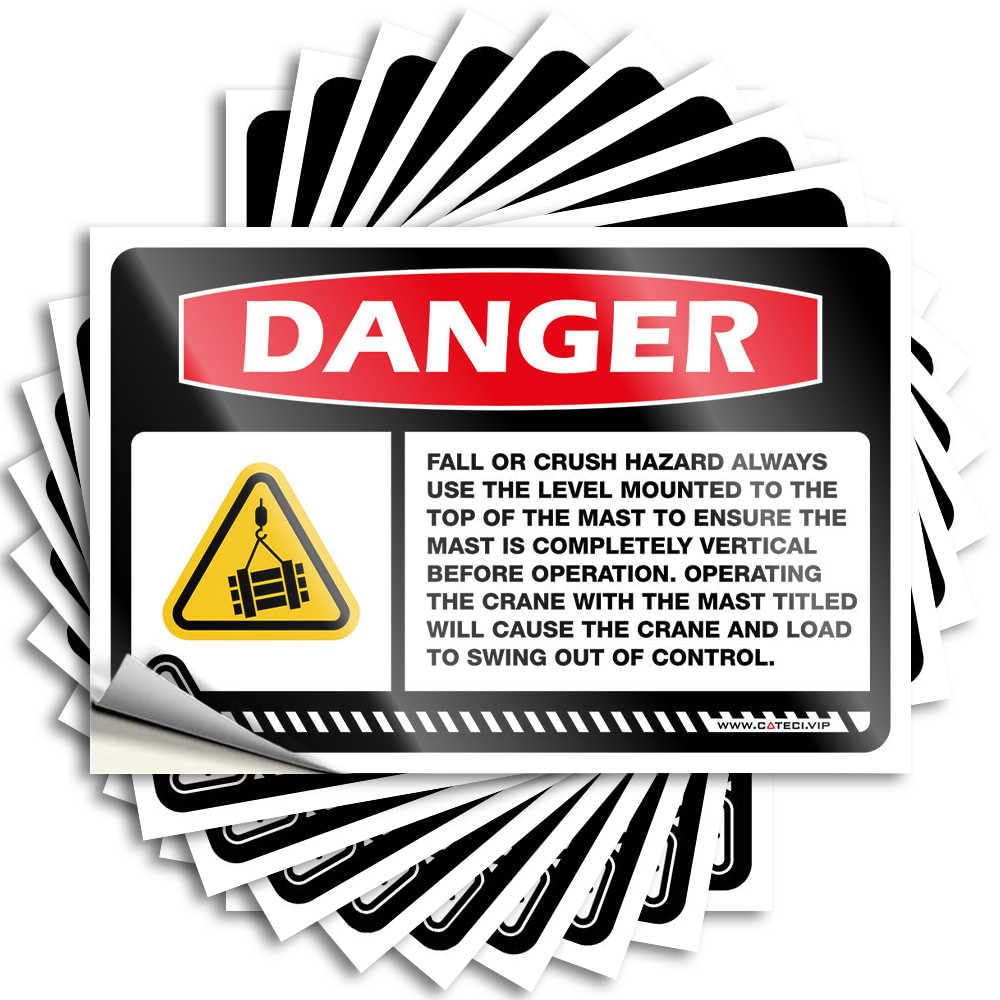 Decals Girly | Core Helmet Danger Fall Or Crush Hazard Always Use The Level Mounted for Gamers(12X18CM)