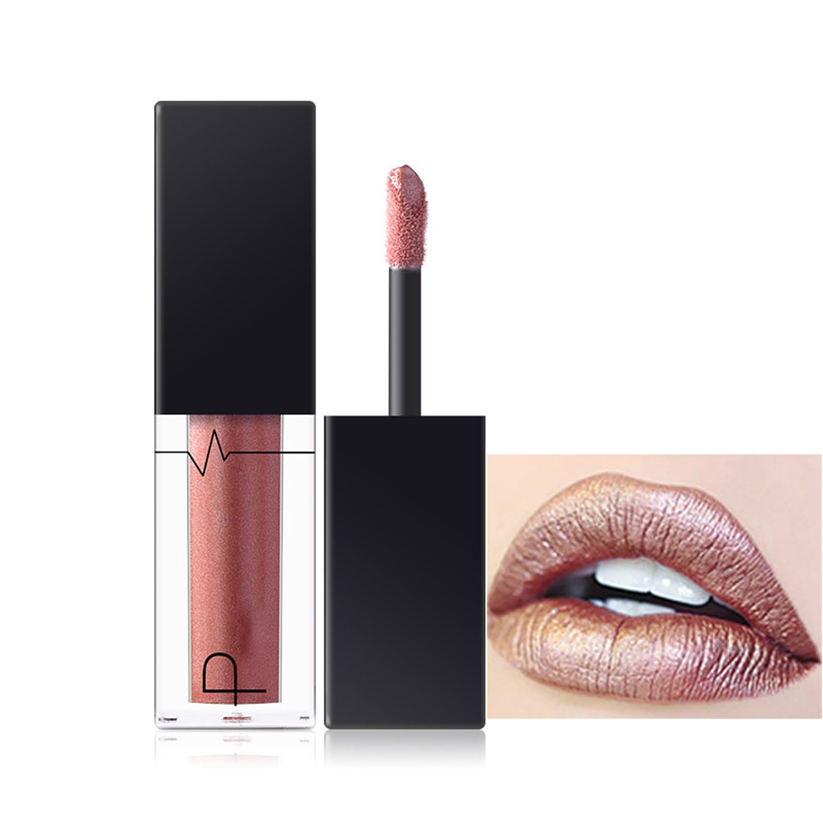 Lip Stick,Matte Lipstick Pink Lipstick Makeup Metallic Light Lipsticks,Lipsticks For Women Long Lasting Waterproof Non-Stick Cup Not Fade Glitter Lipgloss Gifts (#01, One Size)