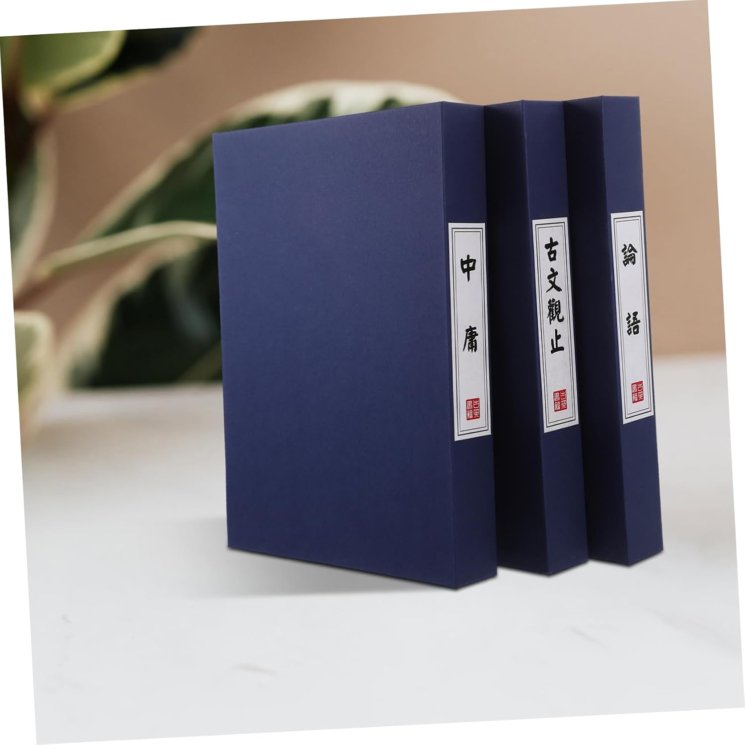Xmas 3pcs Fake Antique Book Chinese Style Decorative Ornament