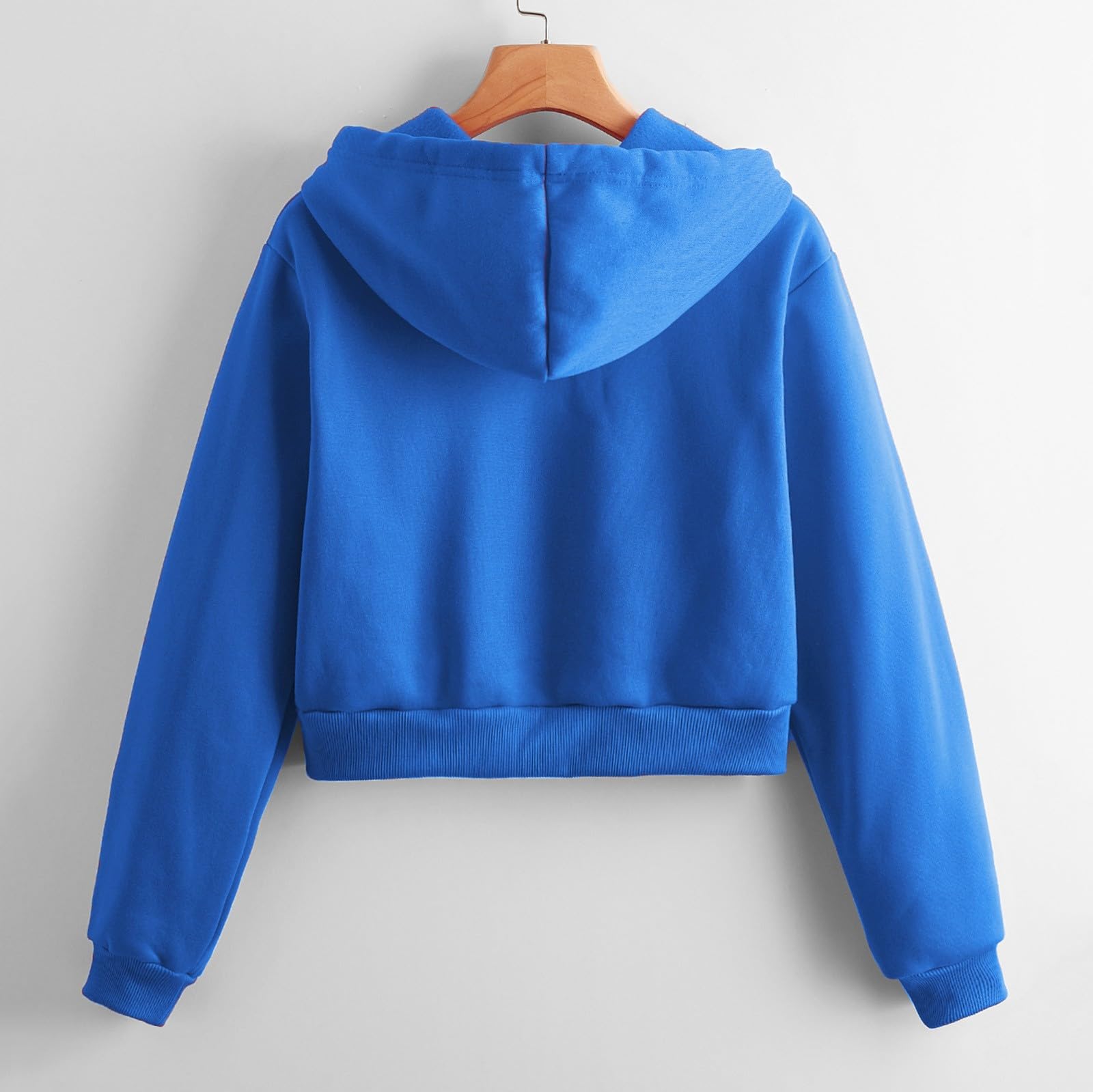 Generico Sweat-shirt court noir pour femme avec fermeture éclair – Sweat à capuche surdimensionné pour femme, doux, léger, gris, haut de sport, thermique, confortable, vêtements d'automne, mode, avec