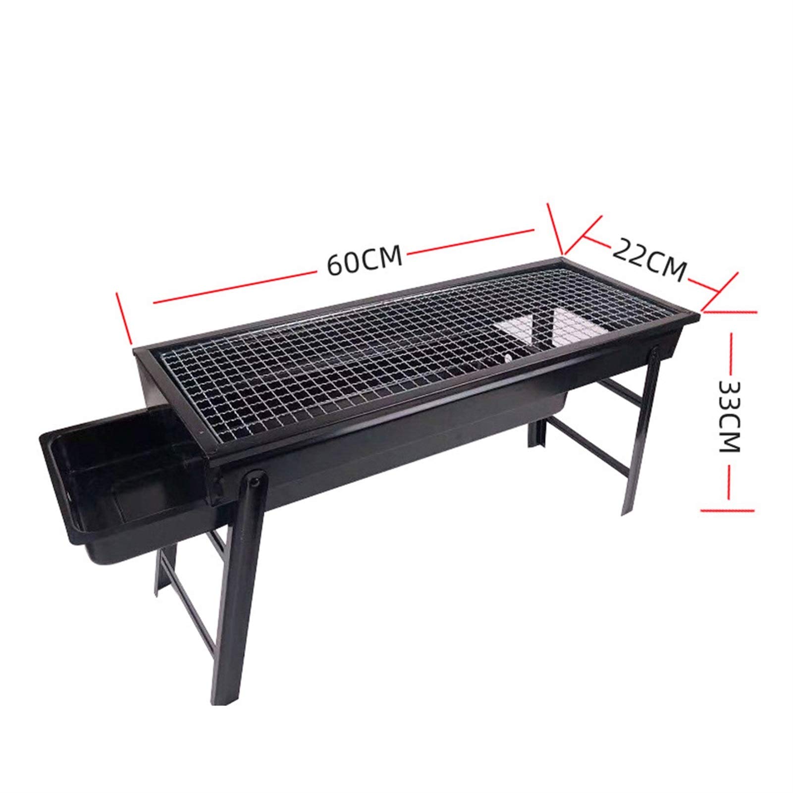 Biurko do grilla Czarny Przenośny grill węglowy ze stali nierdzewnej Składany grill Premium dla miłośników kempingów na świeżym powietrzu Miłośnicy grilla Park turystyczny Plaża Dziki Grill stołowy