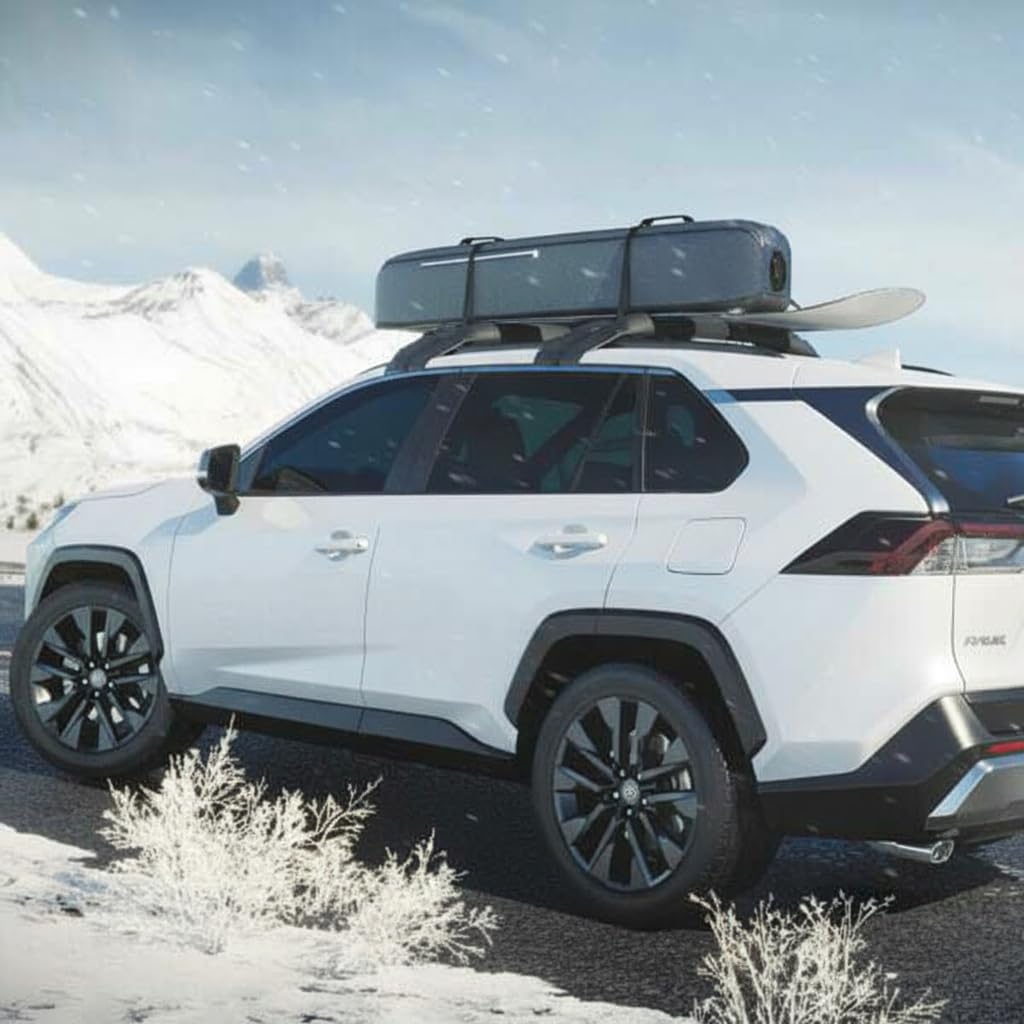 Universal Car Inflatable Roof Soft Rack Pads Luggage Carrier for Kayaks, Canoes, Surfboards and SUPs; Fits Cars and SUVs (Black)