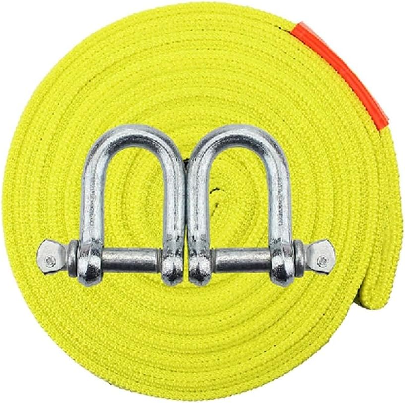 Tow Strap with Hook Heavy Duty Tow Straps Vehicle Recovery Rope Trong Fluorescent Recovery Cable for Cars Suvs Rvs Trucks Vehicle Pull Strap with(Yellow1,4m-5 ton)