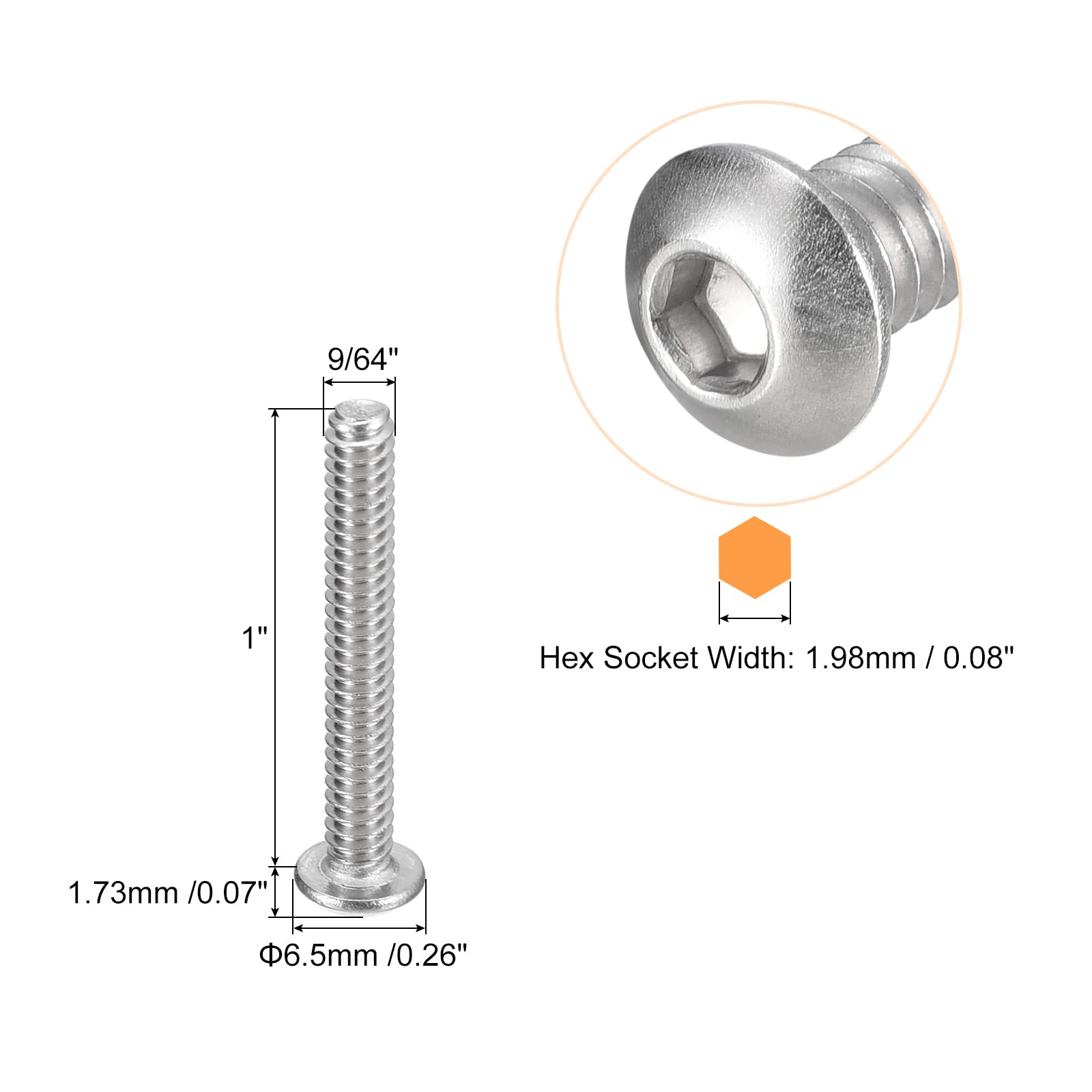 Portal 2 Ps3 Viti Testa Piatta A Brugola In Acciaio Inox 10-32 X 1/2 Pollici - Confezione Da 50 Pezzi, Per Lavori Di Fissaggio Viti Misura 1/2 Pollice - Foto 9