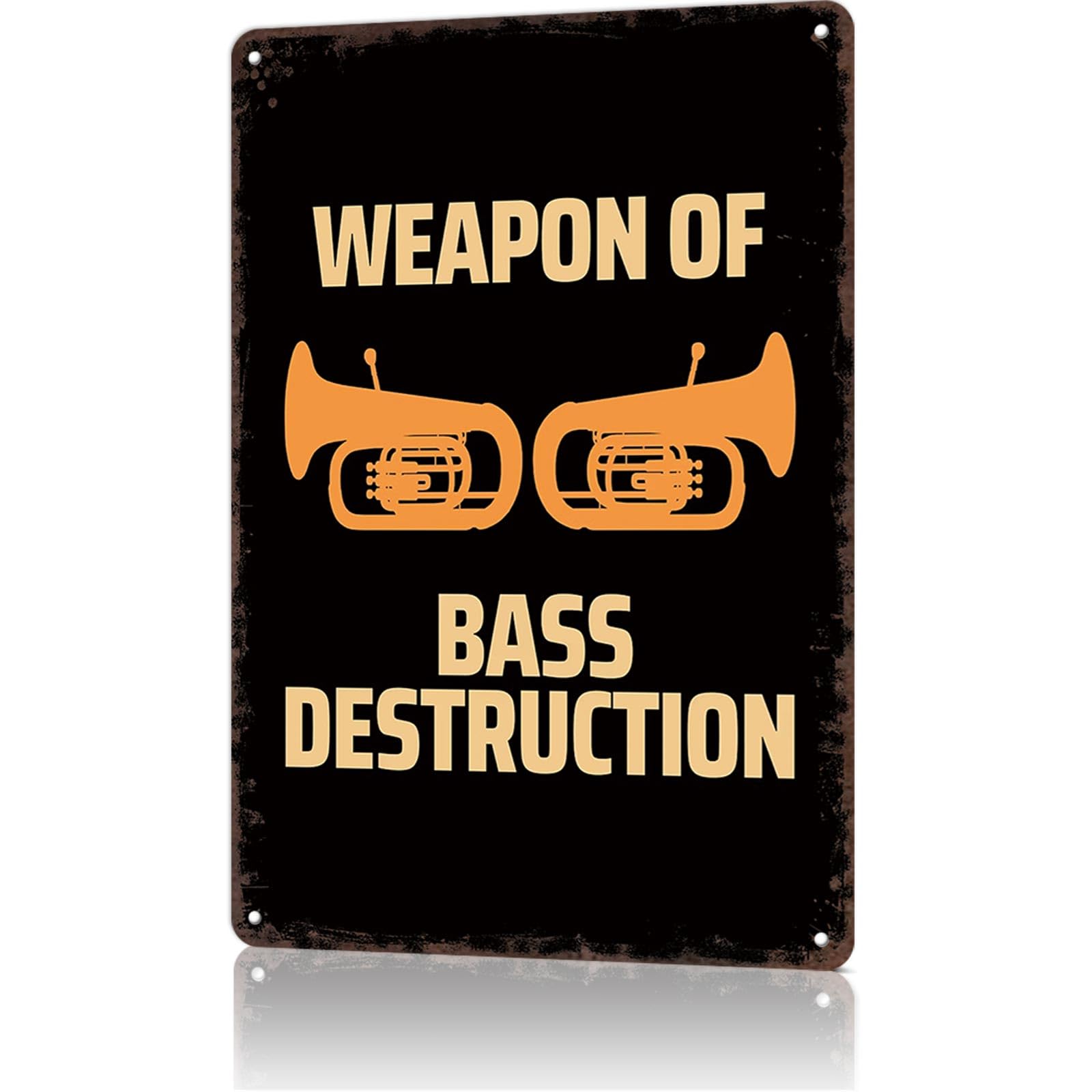 KWQDOZF Funny Metal Tin Signs Tuba Quotes Poster Wall Art for Dorm Home Garage Office Decor 8X12inch