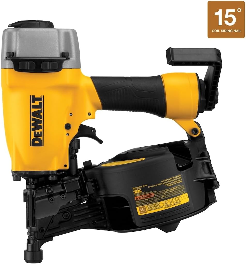 Dewalt DW66C-1R 15 Degree 2-1/2 inches Coil Siding Nailer (Renewed)