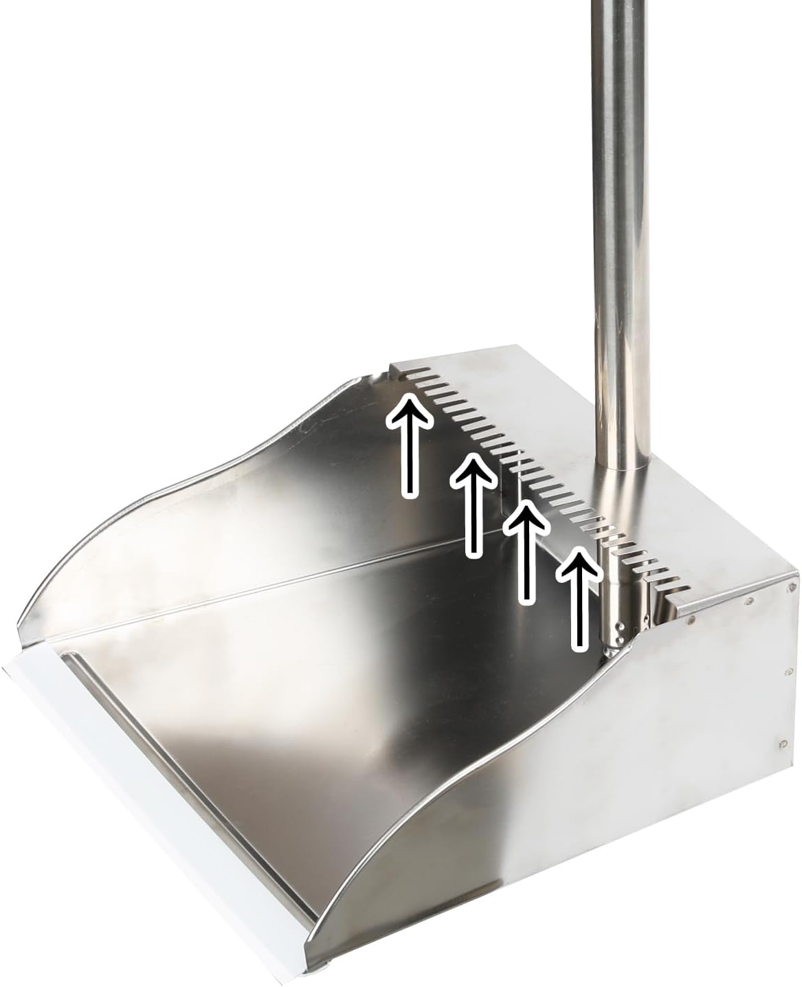 Amazon.com: Metal Dustpan Long Handle Stainless Steel Dustpan,Heavy ...