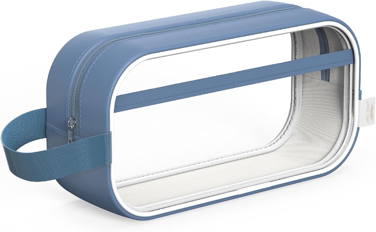 Mr. Pen- Estuche transparente para lápices, estuche para maquillaje de gran capacidad | Estuche transparente para lápices, bolsa de cosméticos, multiusos para viajes, escuela, adolescentes, bolsa estacionaria transparente