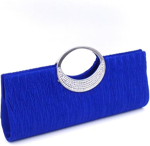 Miniatura 7 de TOPCHANCES Bolsos de noche de satén para mujer bolso de mano para boda fiesta formal elegante Negro, Dark Blue, Gold, Caqui, Rosa/Rebel Fun., Rojo