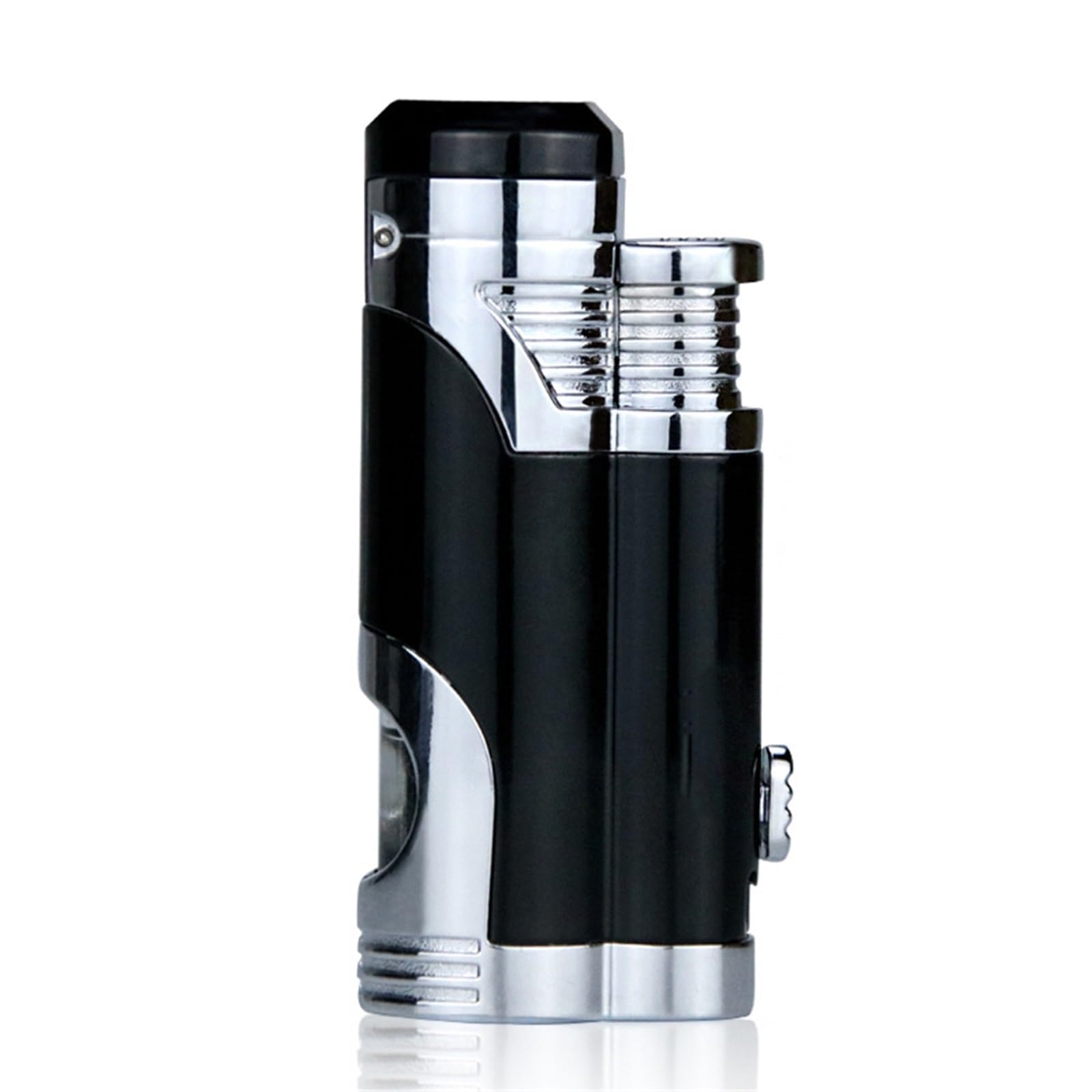 Encendedor de doble llama elegante y resistente al viento, regalo ideal para hombre