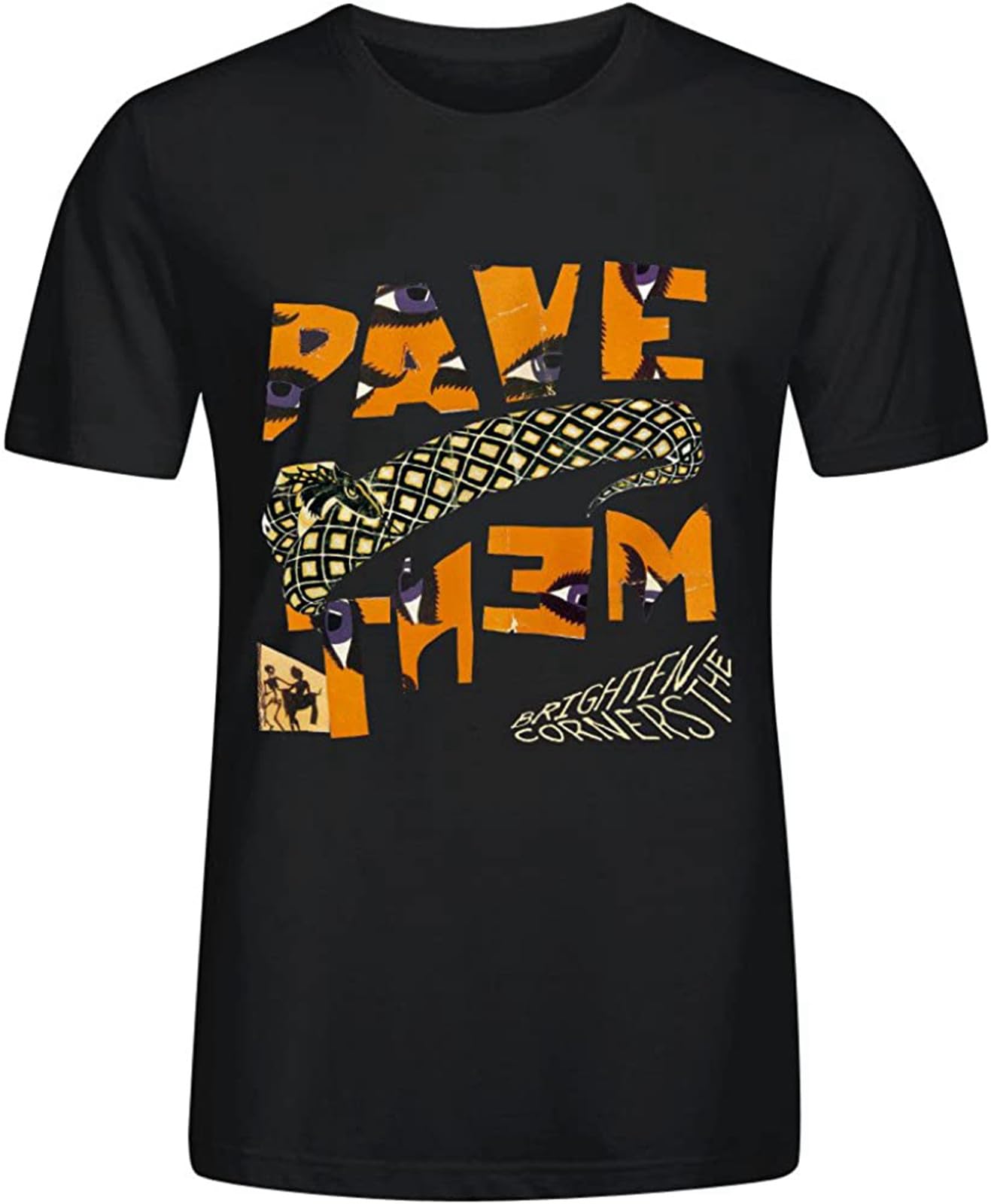 Pavement Brighten The Corners Mens T Shirts Design O Neck XL Black