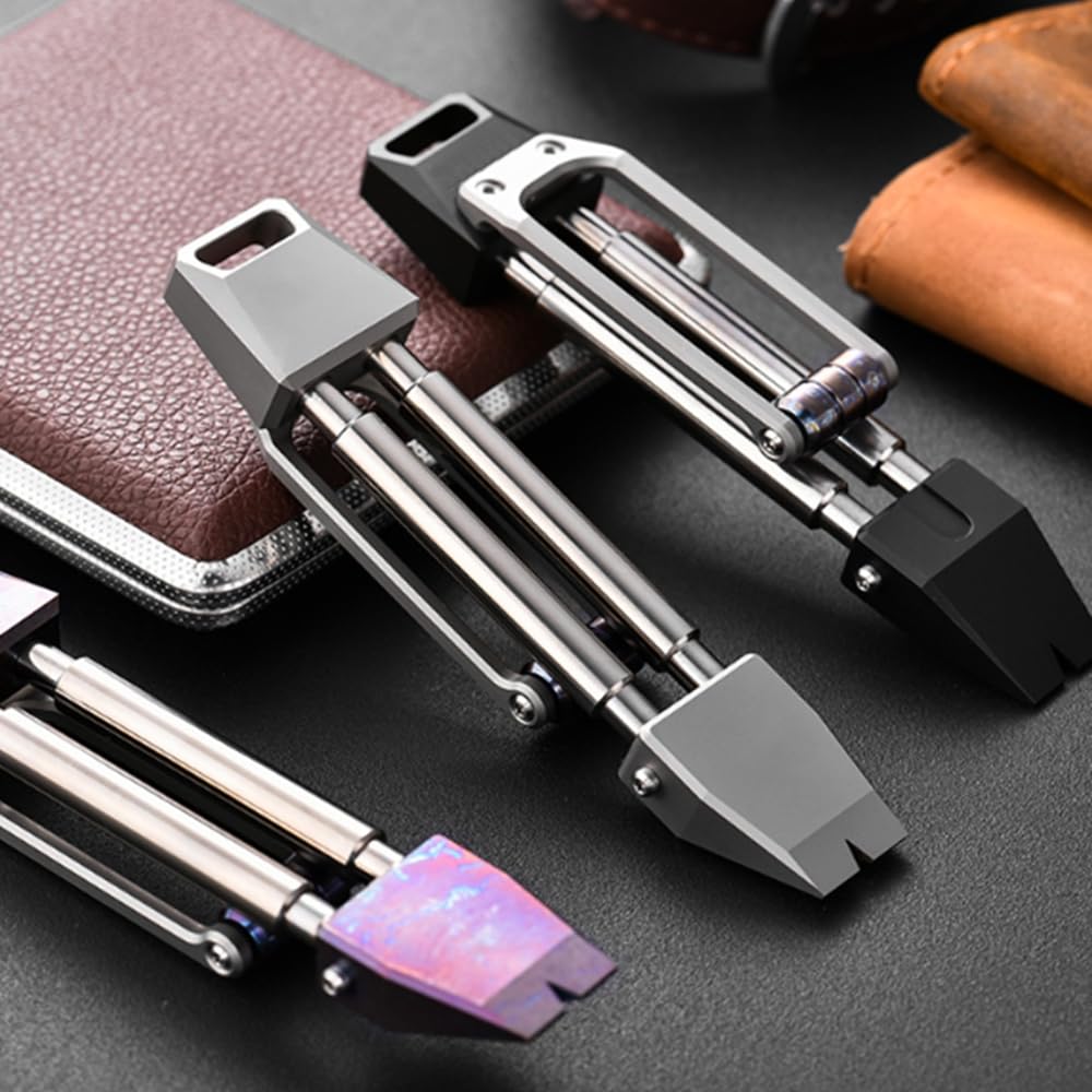 Titan Pry Bar, Brechstange, Pocket Titan-Stemmeisen mit Taschenclip und Dekompressionsrolle für Outdoor-Aktivitäten, Camping