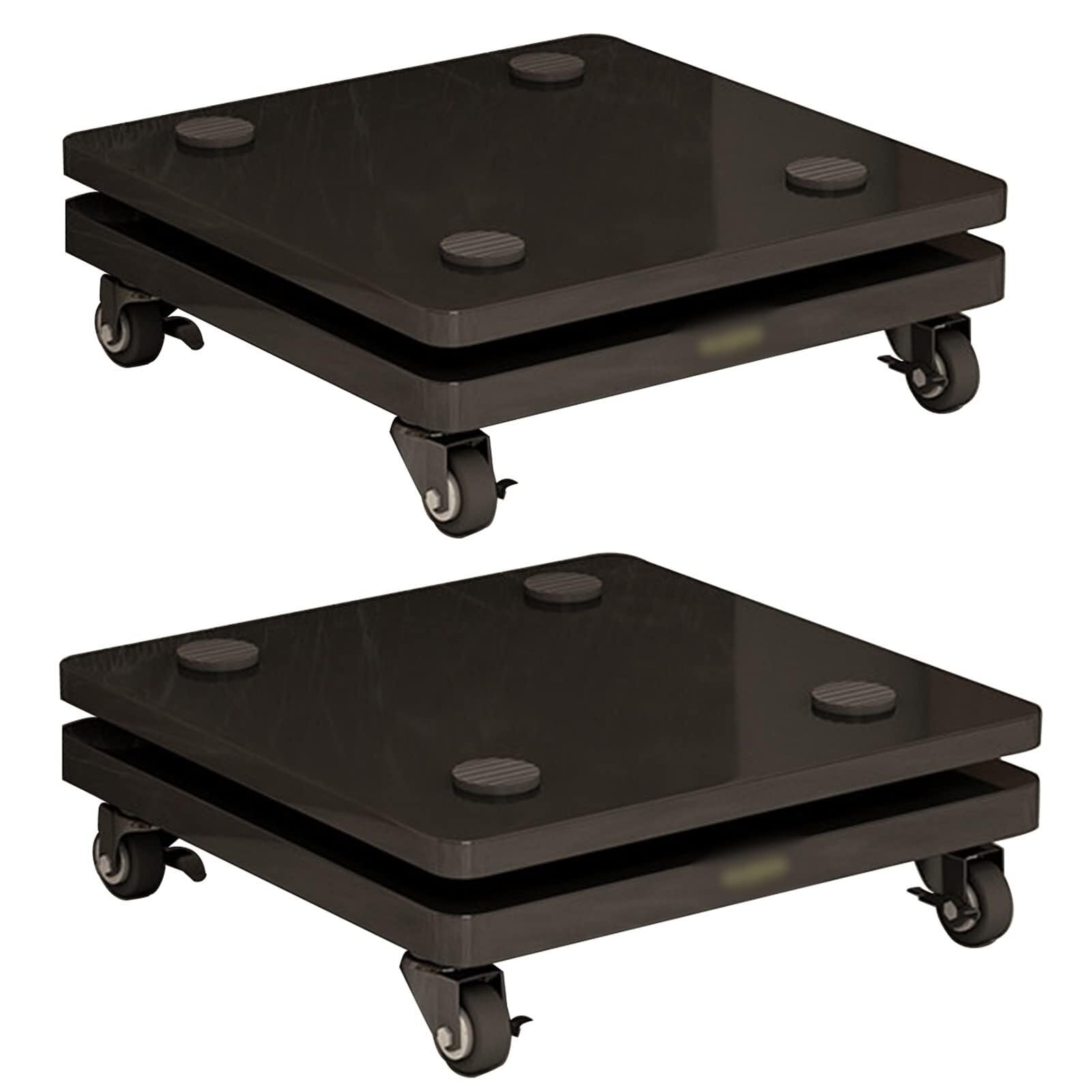JingNian Supporto Isolamento Subwoofer 2 Livelli Base di Disaccoppiamento per Casse Piattaforma Acustica Mobile su Ruote con Punte in Rame MDF 25mm(30x35cm)