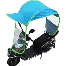 BaNbe Electric Car Motor Scooter Umbrella Mobility Sun Shade Rain Cover Waterproof, Universal Motorcycle Canopy Awning, Blue, Pink, Purple (Color : Blue, Size : Rear View Mirror), 20240116
