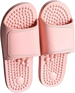 Health Foot Massage Slippers Acupressure Point Care Magnet Therapy Promoting Blood Circulation Myofascial Release Trigger Point Acupuncture Relaxation Gifts for Parents(Pink,7.5-8)