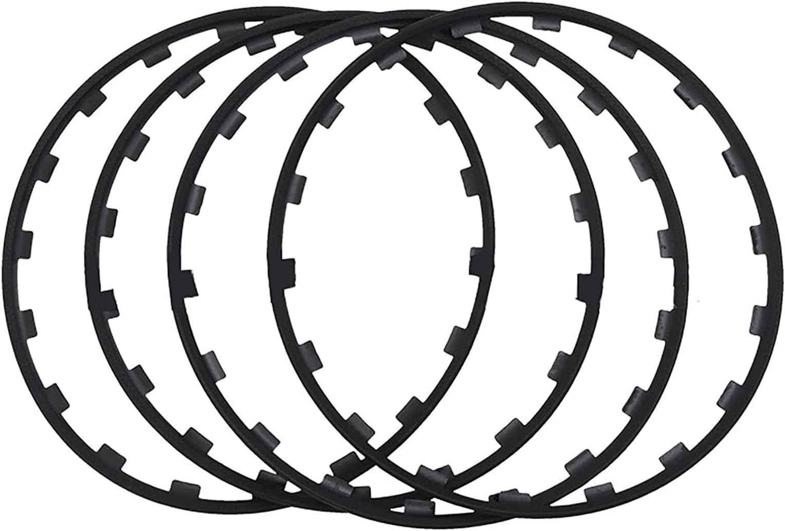LenTLy 16-20" Car Rims Edge Trim Protector Wheel Protection Ring, Alloy Wheel Edge Ring Rim Protectors Tyres Tire Guard Set of 4, Anti-Scratch Car Refit Trims Kit(Size:17 inch,Color:Black)