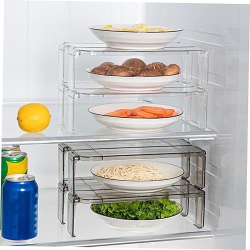 Vista 5 de Organizador de 2 piezas para nevera Lazy Susan, mini soporte para nevera, lado de almacenamiento del refrigerador