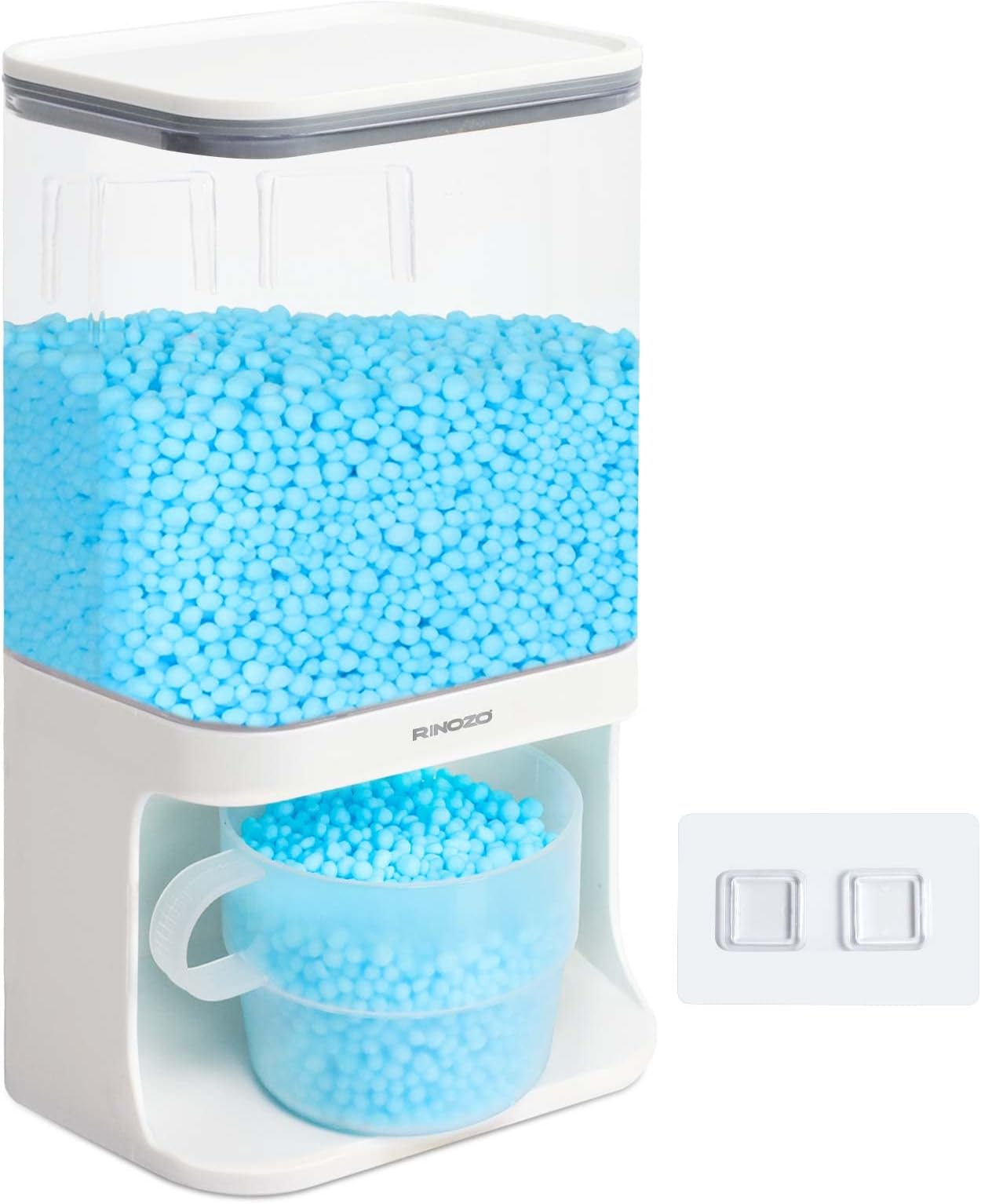 Laundry Detergent Dispenser, Wall-Mounted Scent Booster Beads Dispenser for Room Storage, 35 OZ Dry Food Suitable Rice Beads, Washing Powder, Beans, S (35oz)
