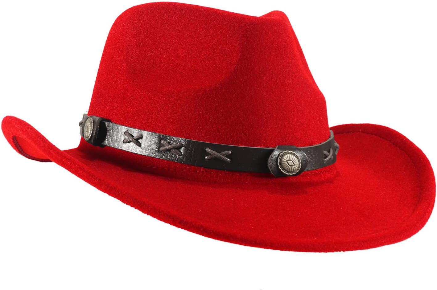 Cowboy Hat with Fringed Bandana Set for Women Wide Brim Western Cowgirl Hat Paisley Head Wrap Scarf - Image 6