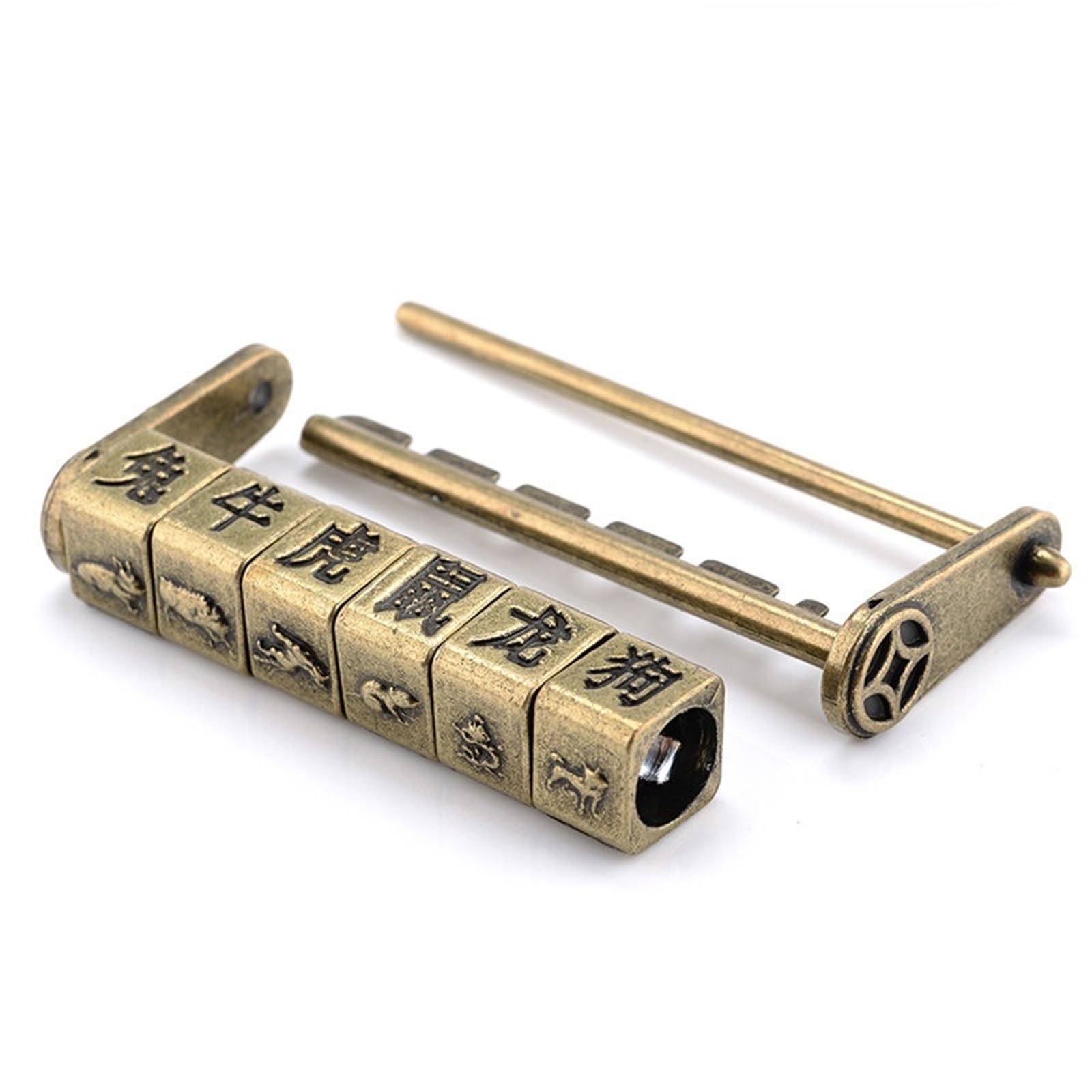 Cadenas en alliage de zinc bronze antique pour coffret haut de gamme