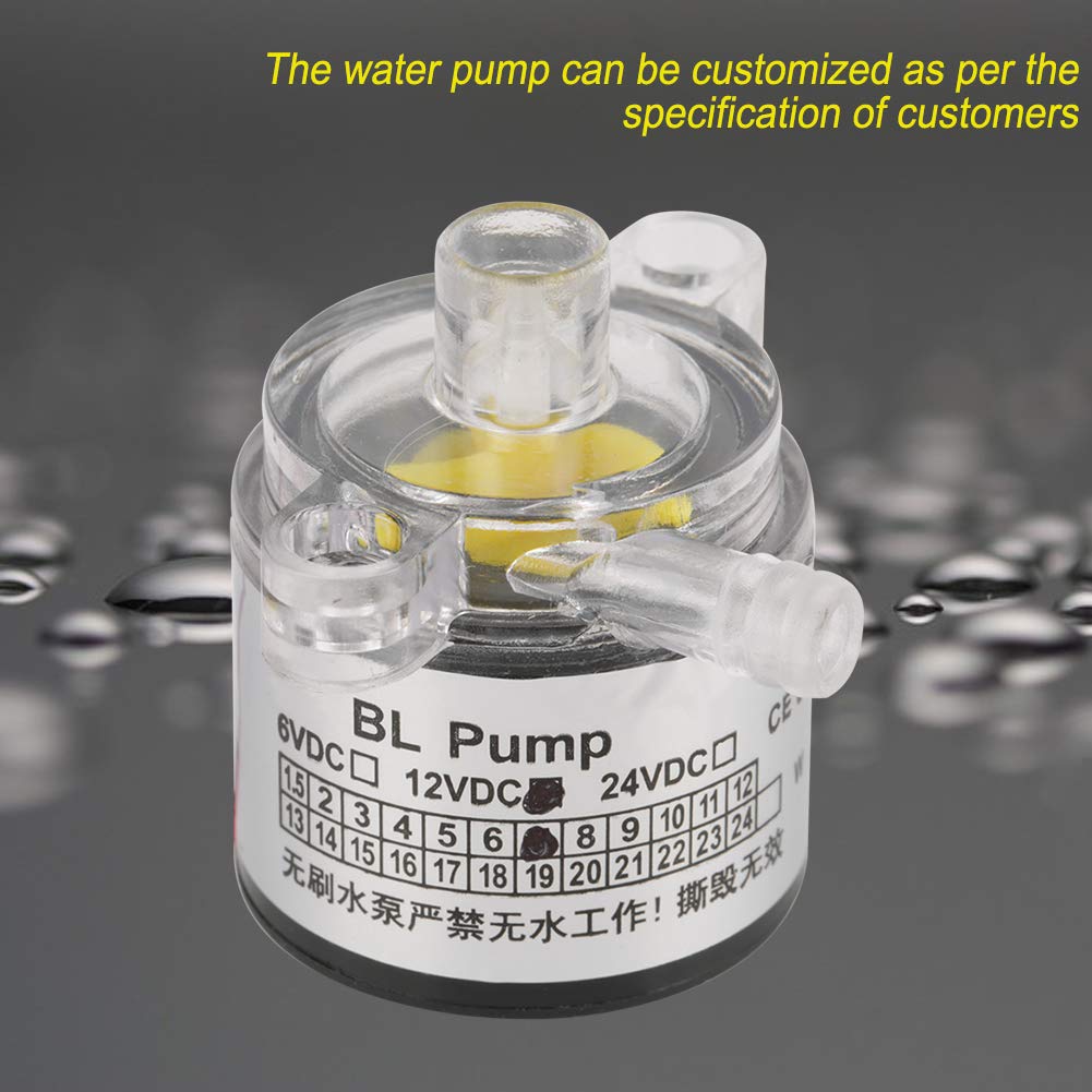Pompe à Eau Submersible 12V 12W - Alimentaire, Silencieuse ≤40dB - Débit 7,5 L/min - Pour Aquarium, Fontaine, DIY