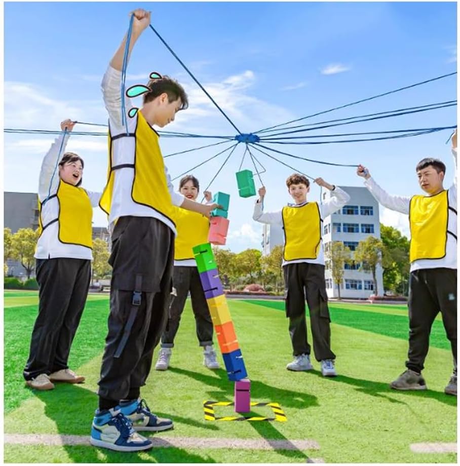 Outdoor Team Building Games for Work, Company Office ice Breaking Games Promote Communication | Friendly Cooperation (Color : Blue, Size : 5PCS)