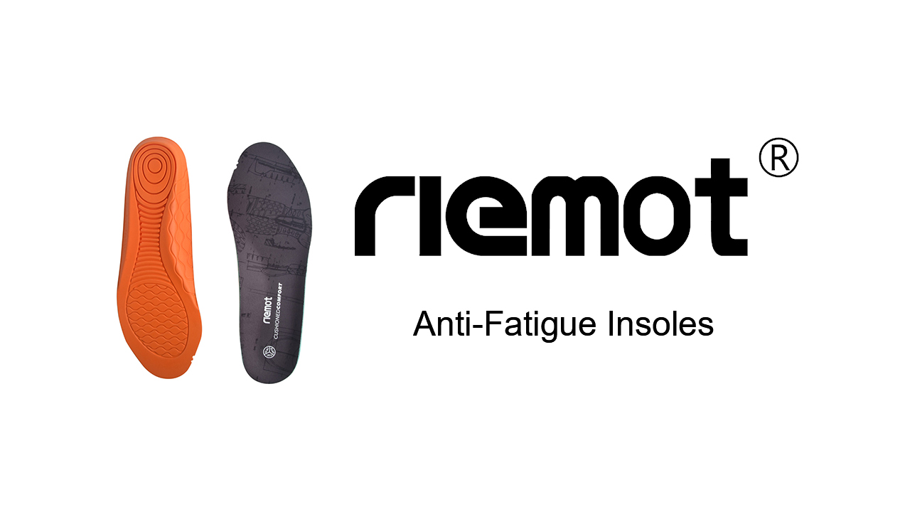 Semelles Intérieures Mémoire De Forme Riemot - Épaisseur 5mm Noir - Pointure EU 37 - Unisexe