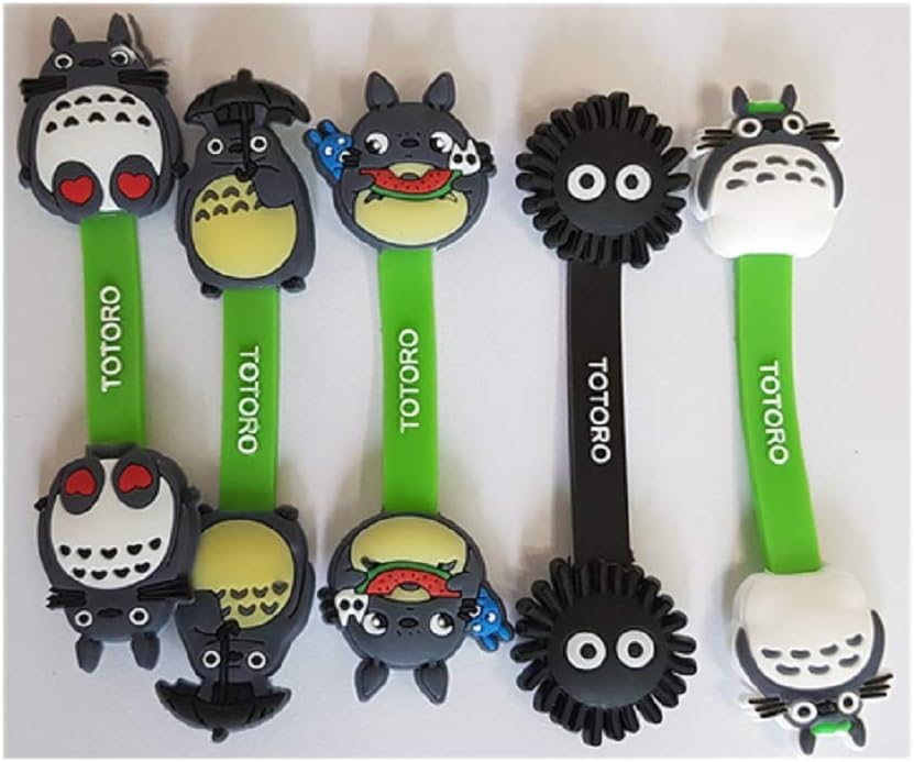 Efnine Cute Character Cord Organizer Headset Headphone Earphone Wrap Winder/Cord Manager/Cable Winder (Totoro)