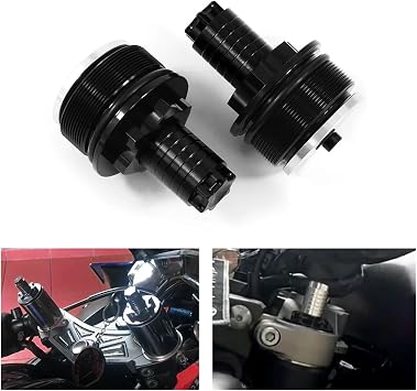 Preload Fork Cap Adjustable Fork Bolts 41mm Aftermarket Compatible with Royal Enfield Continental GT 650/535 Various Harley with Showa(Black)