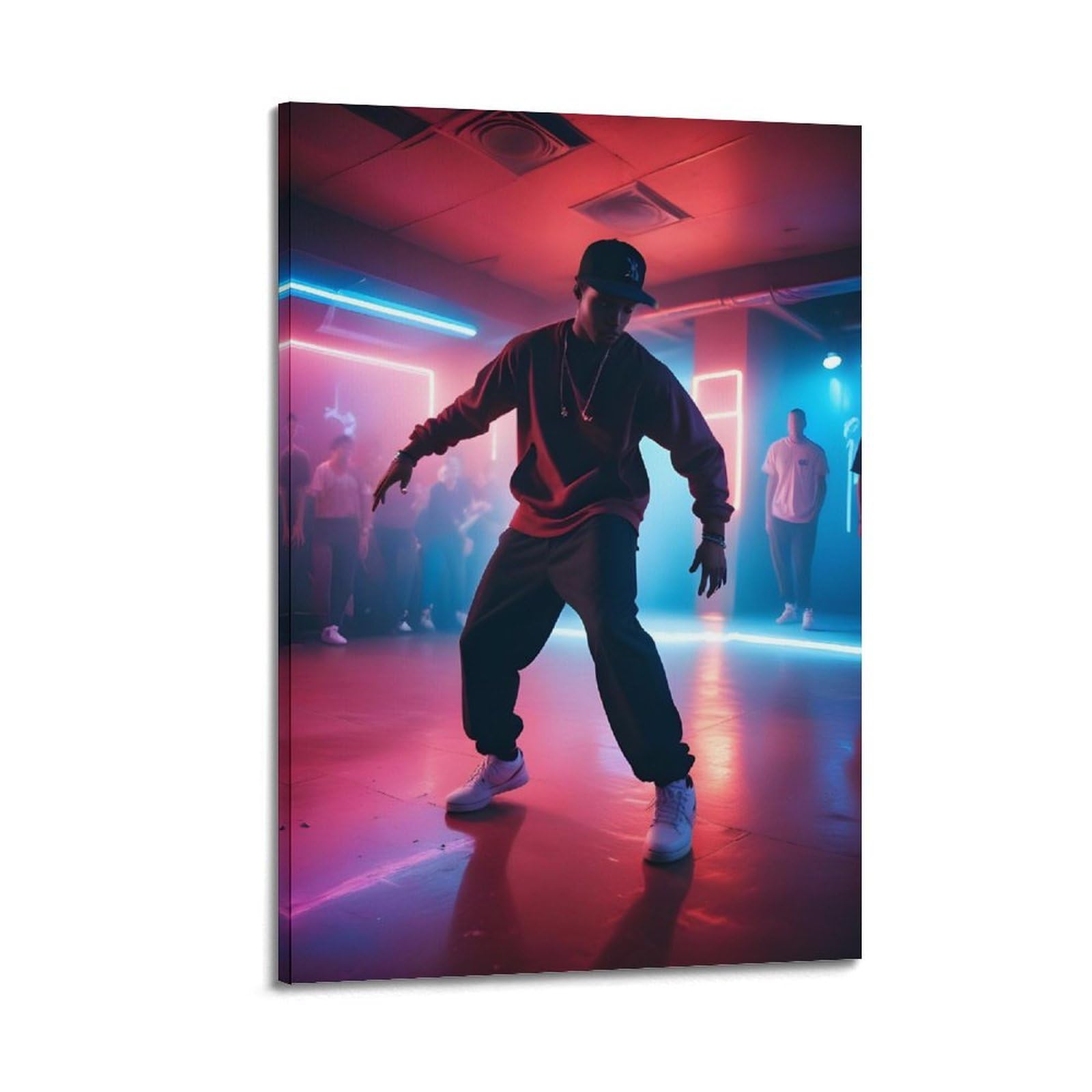 ZLQYHW Poster con danza, hip-hop, ballerino di strada, B-boy, su tela, decorativo, per camera da letto, per camera da letto, 60 x 90 cm