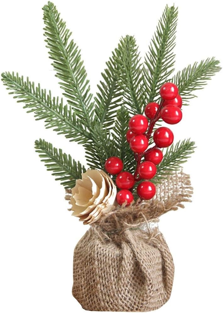 Wooden PET Multi-Style Window Gift Christmas Small Christmas Ornaments Tree Chic Christmas Decoration Artificial 2021#35 (Color : Style 4) (Style 5)