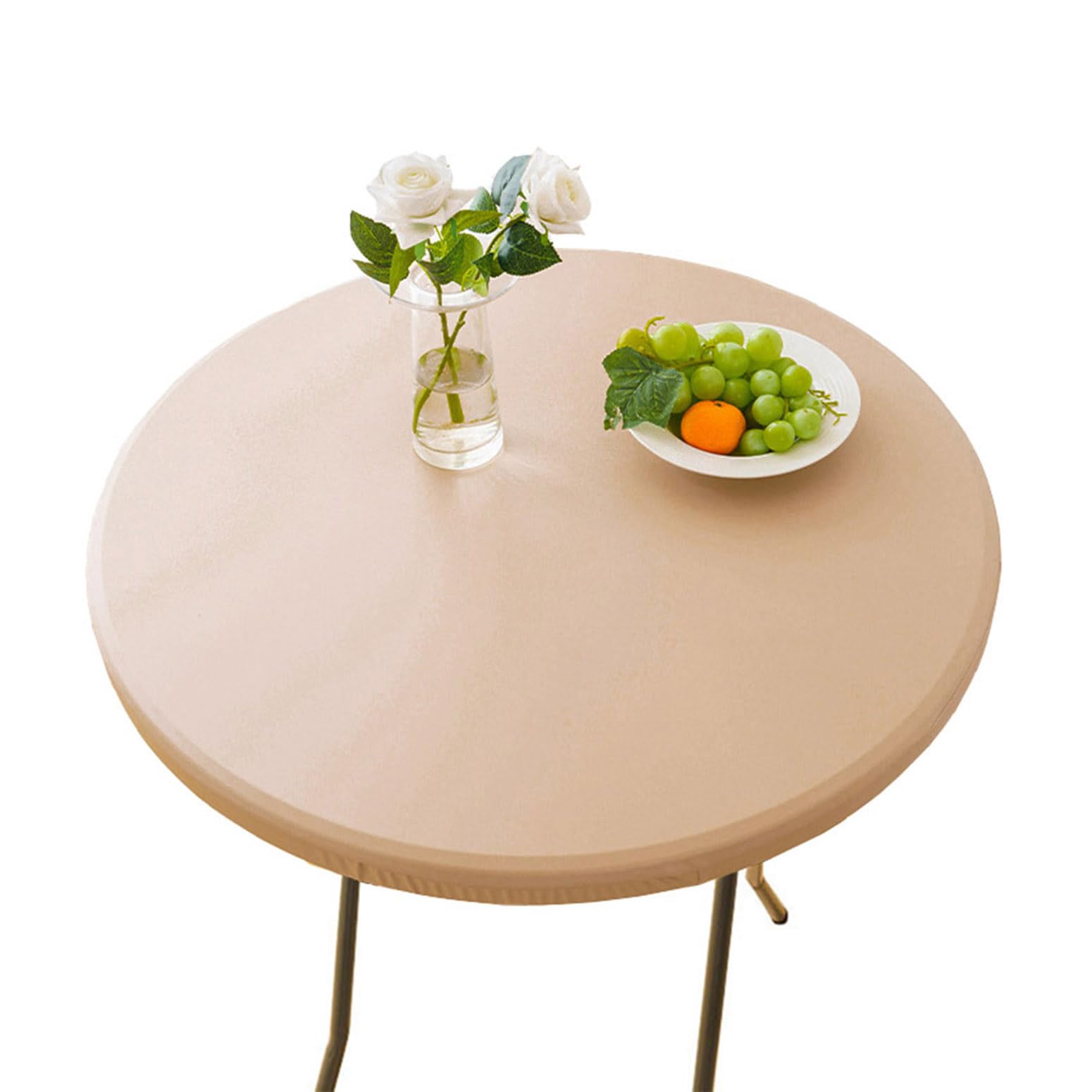 CIEEIN CIEHT PU Tablecloths Table cloth Tablecover Home Hotel Restaurant Bar Party Waterproof Oilproof Table Covers Champagne Round 70cm โ image 1