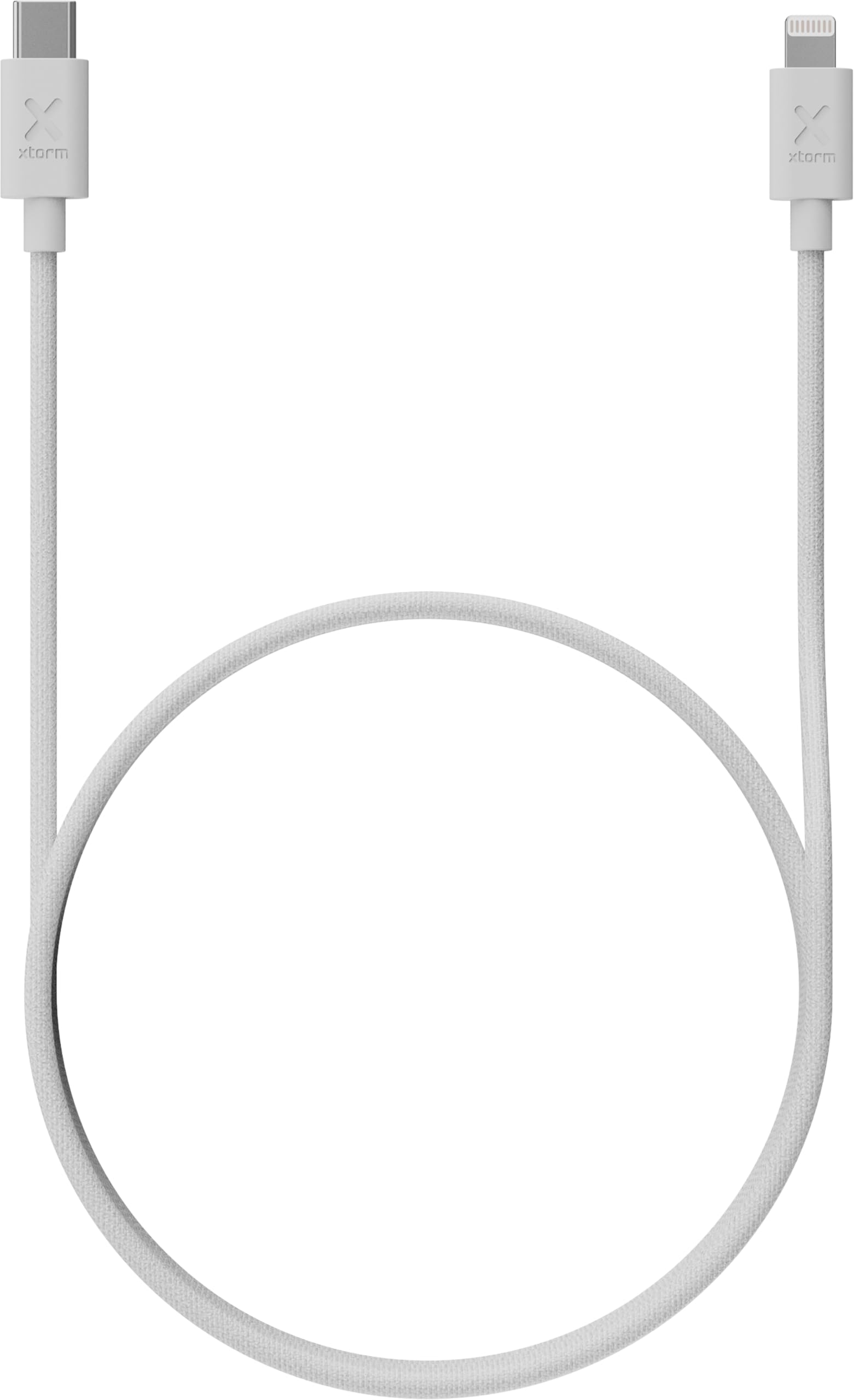 Cable USB-C a Lightning de 1 metro blanco Xtorm Go2 para móvil 8