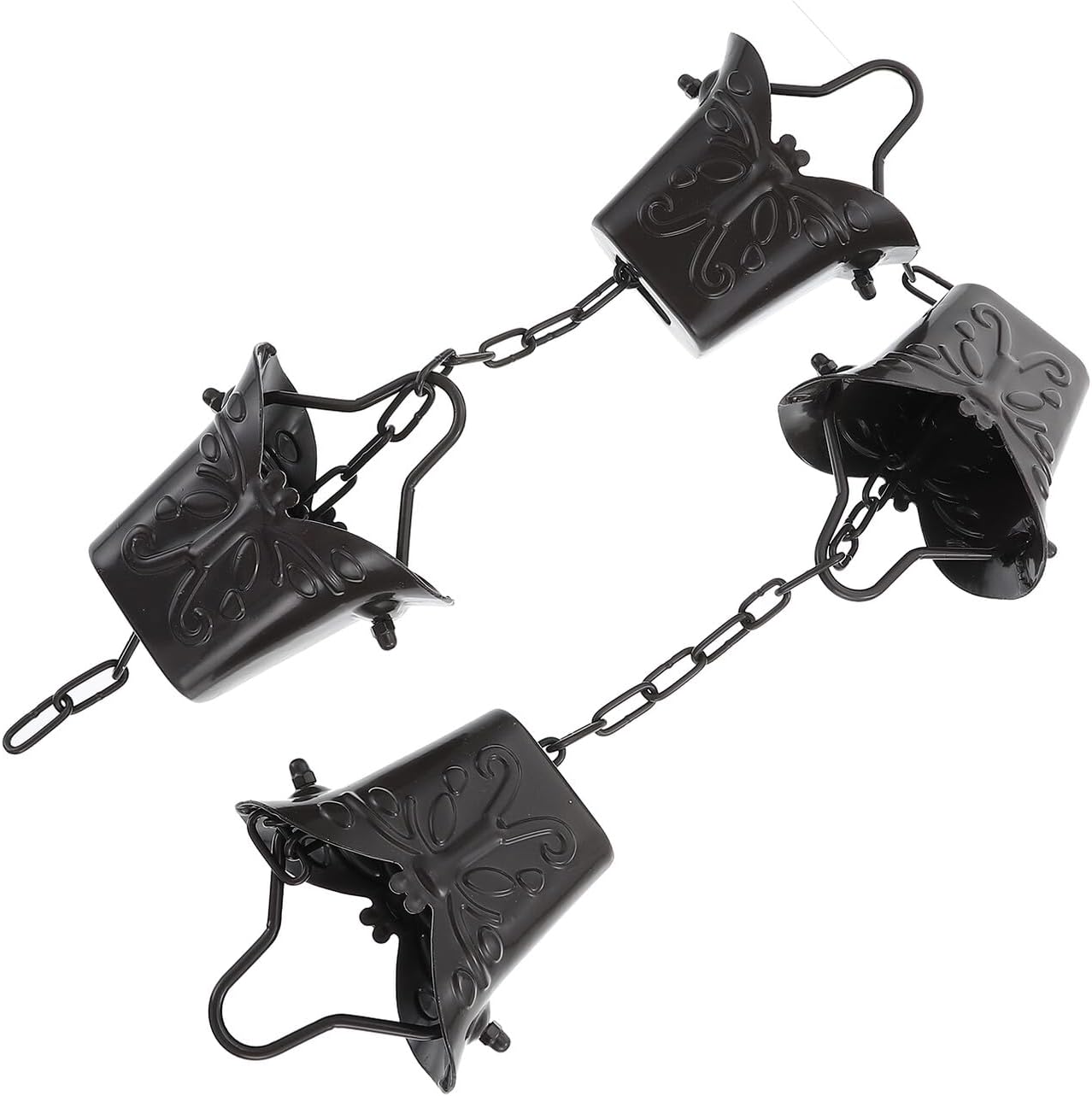 Aluminum Alloy Decorative Butterfly Rain Chain with Cups for Garden and Courtyard Drainage, Metal Water Guide Replacement for Outdoor Gutter Systems