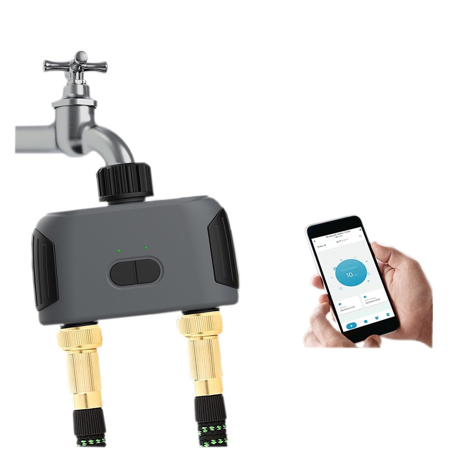 2 Gniazdka Inteligentny Zegar Do Podlewania Ogrodu Wifi Automatyczny Sterownik Nawadniania Kropelkowego Zawór Wodny System Automatycznego(Only HUB)