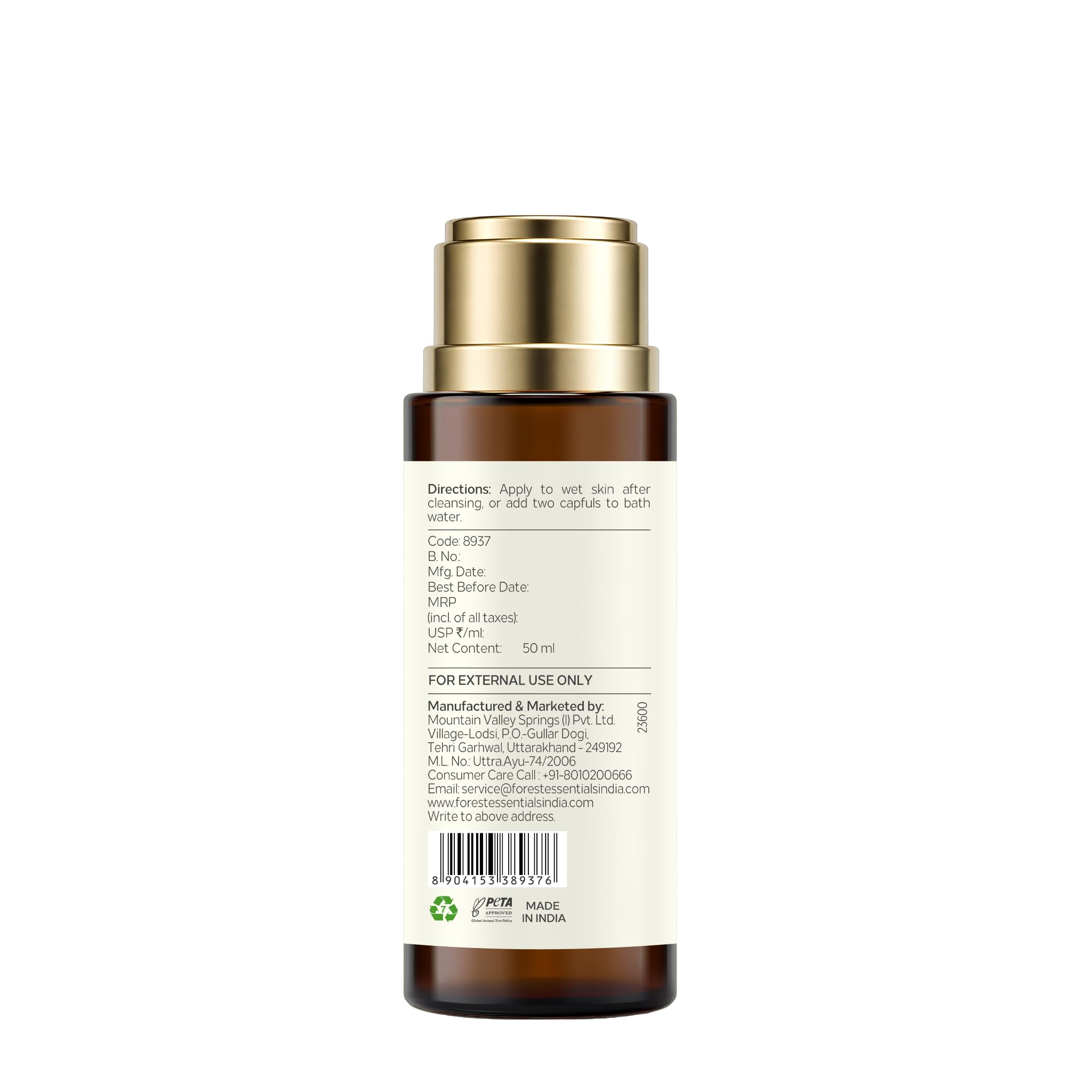 Forest Essentials After Bath Oil Mashobra Honey & Vanilla | After Shower on Wet Skin | Keeps Skin Hydrated in just 2 Mins | For Lightly Scented & Soft Skin | For Daily Use 1