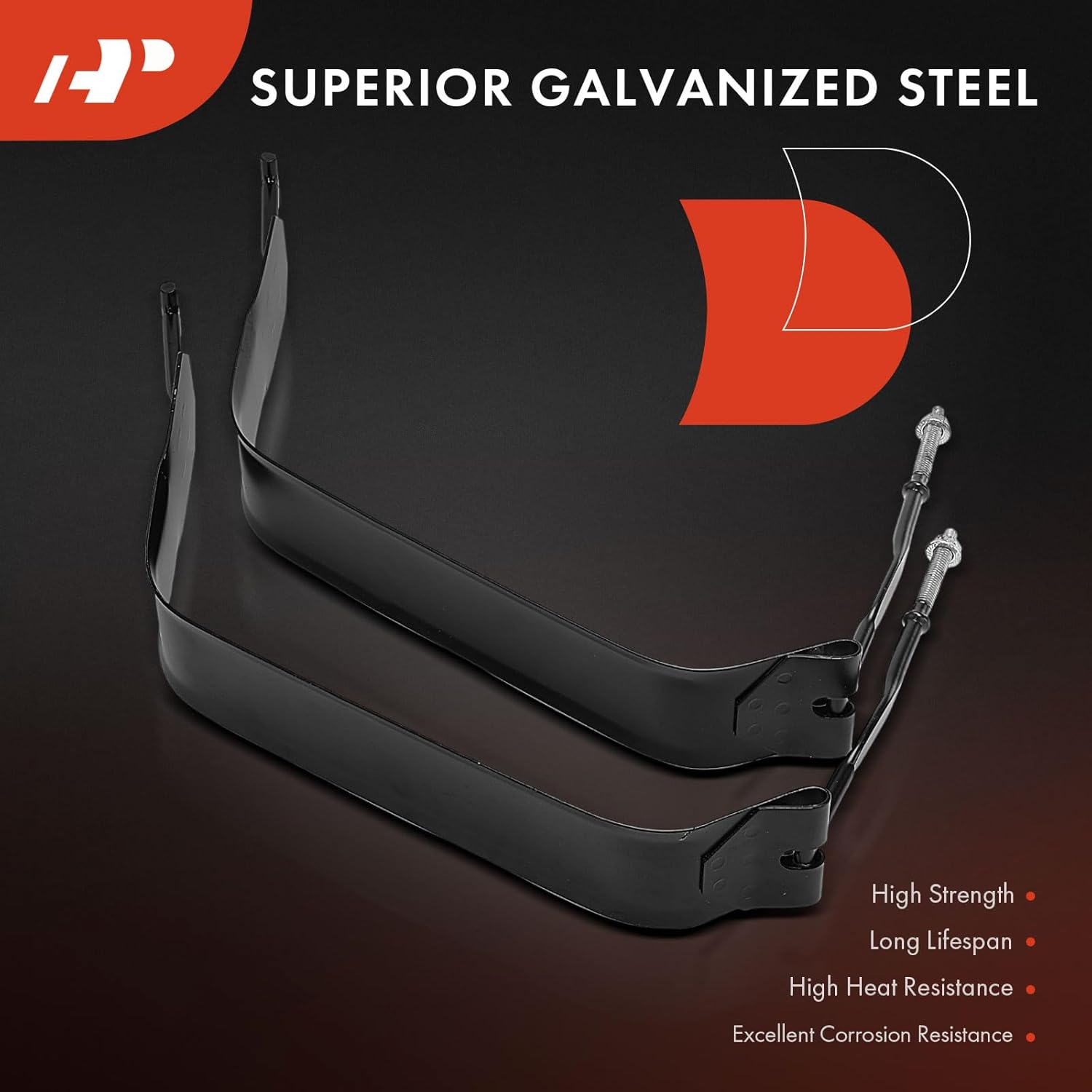 A-Premium Fuel Tank Strap Compatible with Ford E-150/250 2003-2008 E-150/350 Club Wagon 2003-2005 with Mid-Ship Fuel Tank