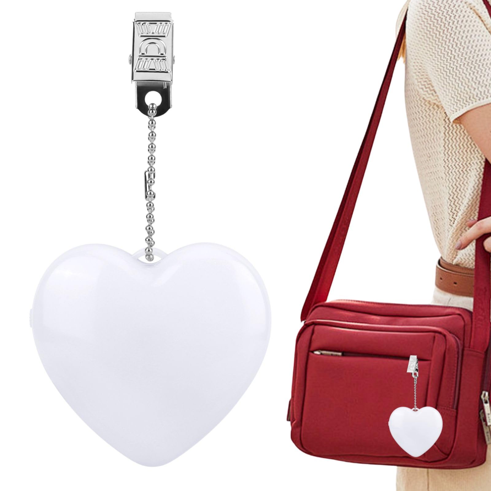VIMAZ 1Pcs Rechargeable Purse Light Handbag Light,Bag Lights for Handbag,Touch Activated Purse LED Lamp Heart Lights,Heart Shape Hanging Night Lights for Women Ladies Girls
