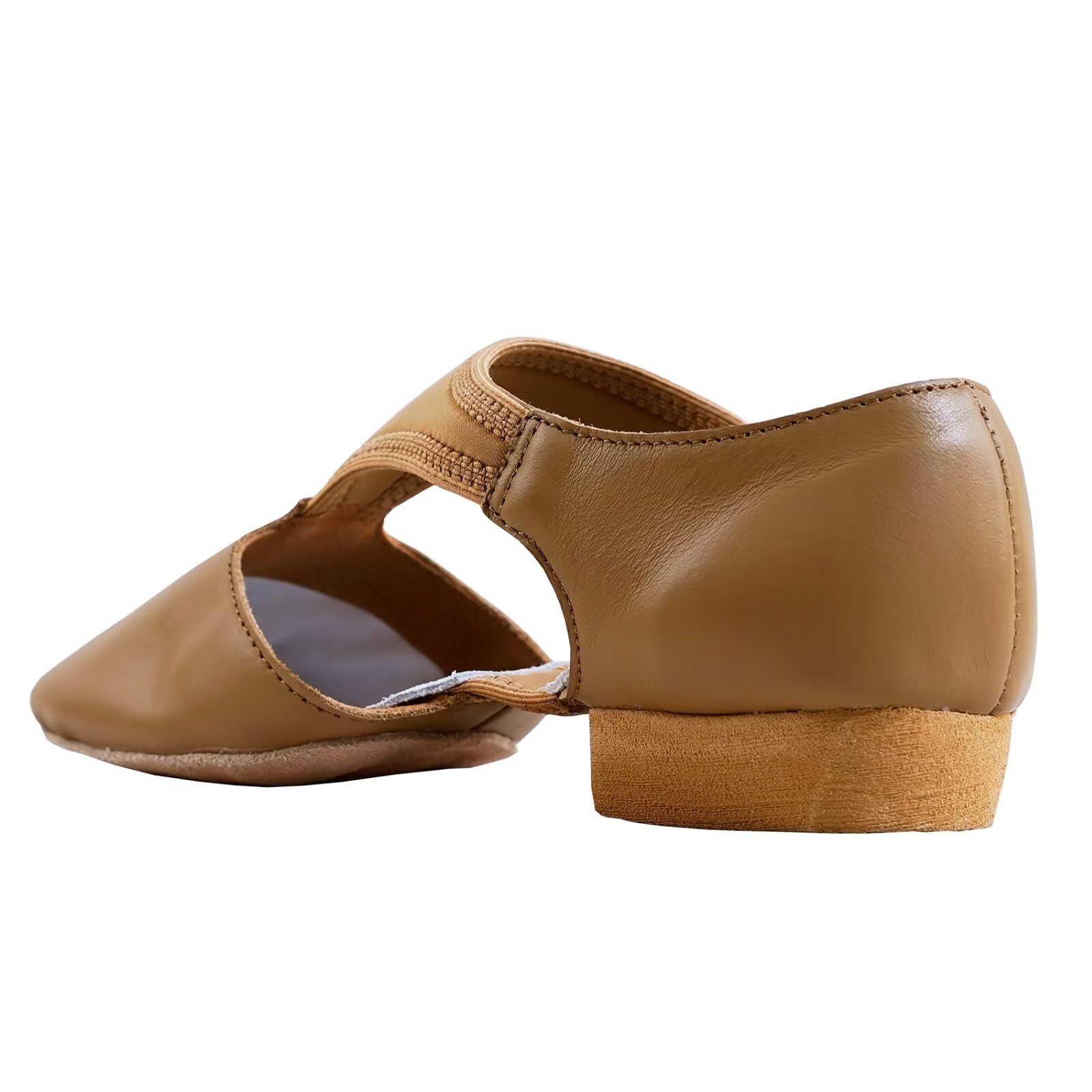 Donna Nero Pelle Scarpa da Ballo Jazz Ballet Grecian Sandal