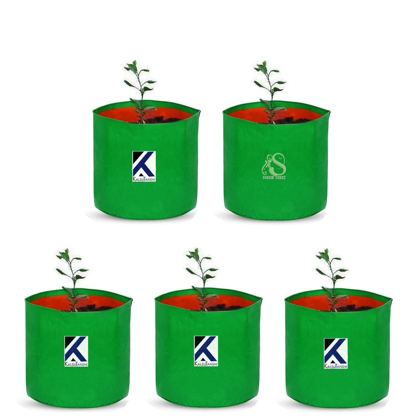 KALSUTANSHI ᵀᴹ HDPE UV Treated Plant Grow Bags for Terrace and Outdoor Gardening – Grow Bags to Plant Greens, Vegetables & Flowers (18 x 18 Inch, Pack of 05) (B09Y3888LT) Amazon Price History, Amazon Price Tracker